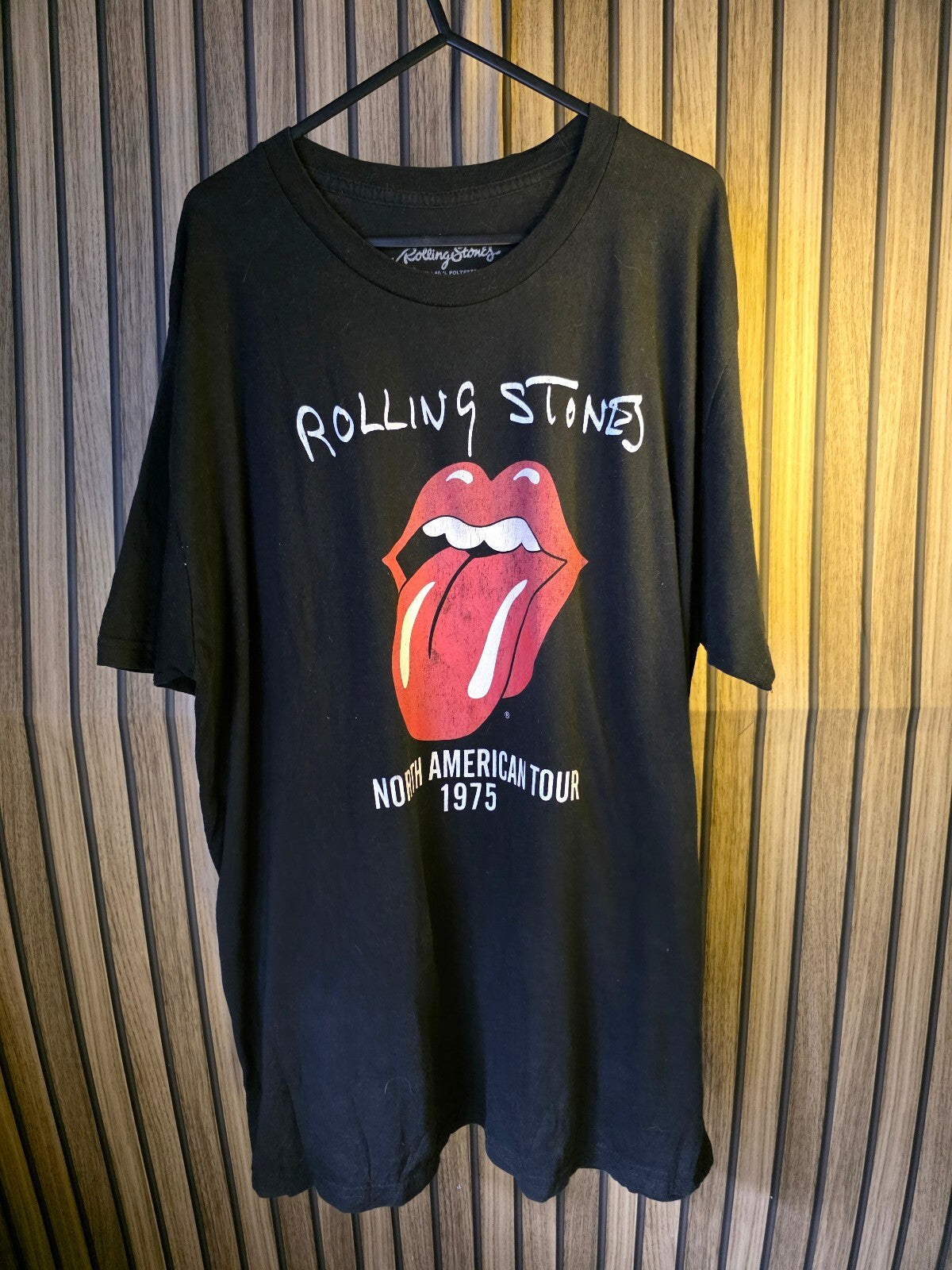 The Rolling Stones North American Tour 1975 Graphic T-Shirt Black XL