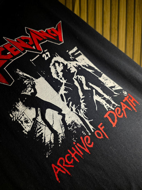 Ascendancy Archive of Death Black Graphic T-Shirt Medium