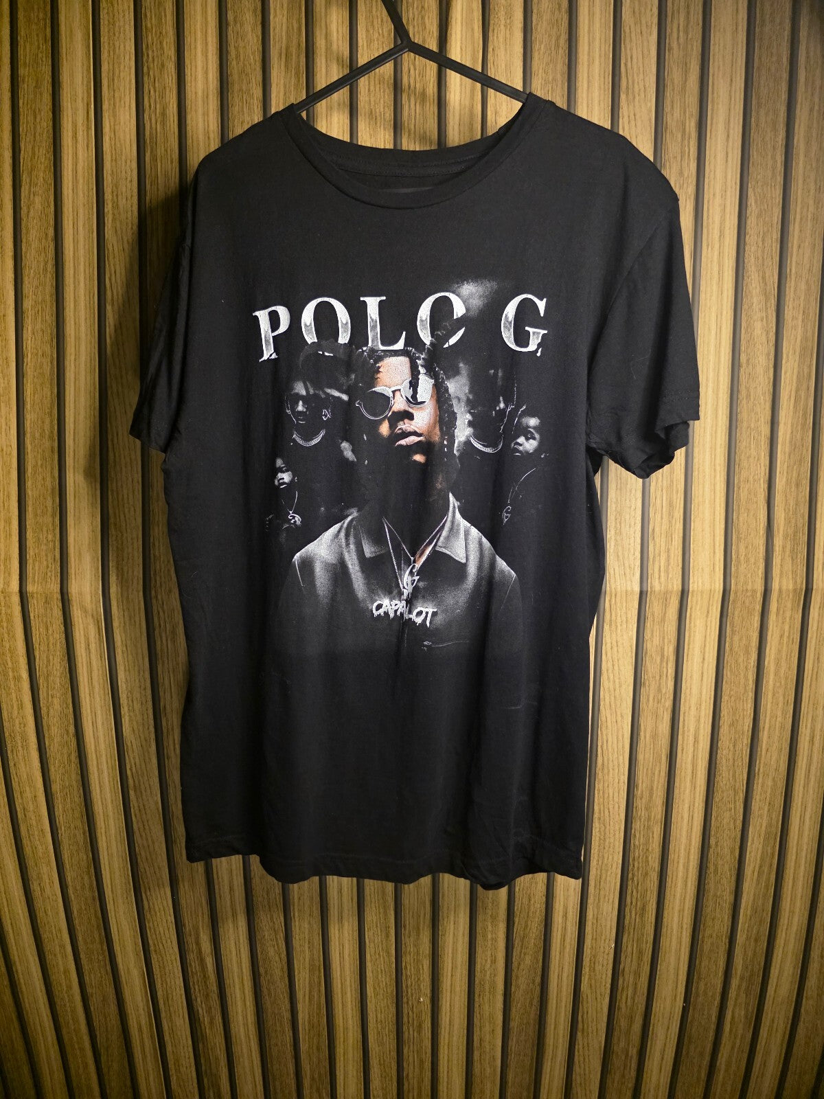 Polo G Black Graphic T-Shirt Medium Cotton