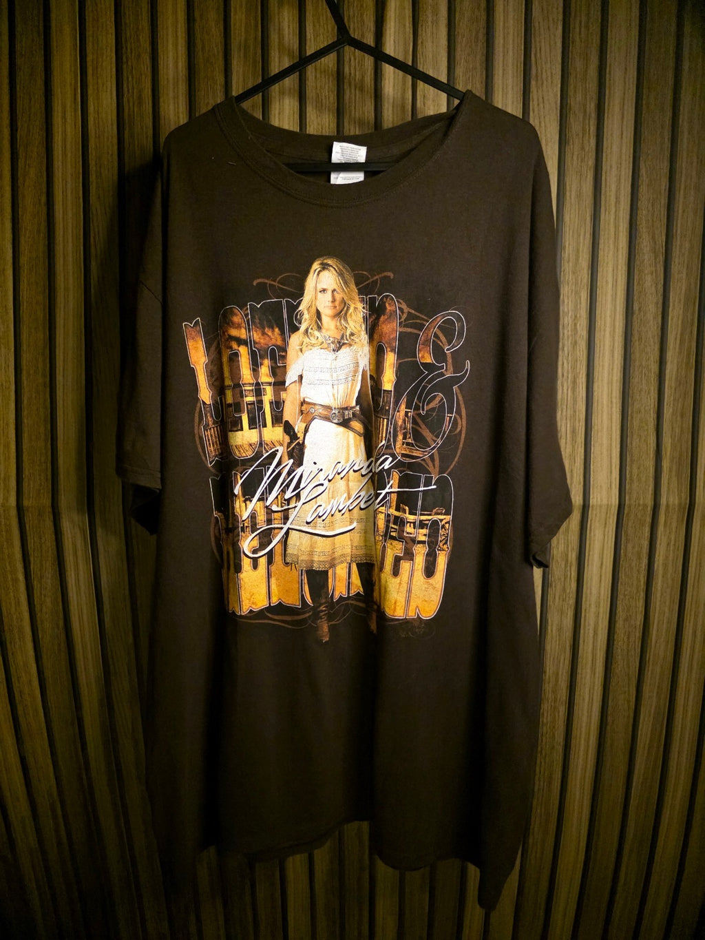Gildan Miranda Lambert Locked & Reloaded Tour 2013 Brown XL T-Shirt