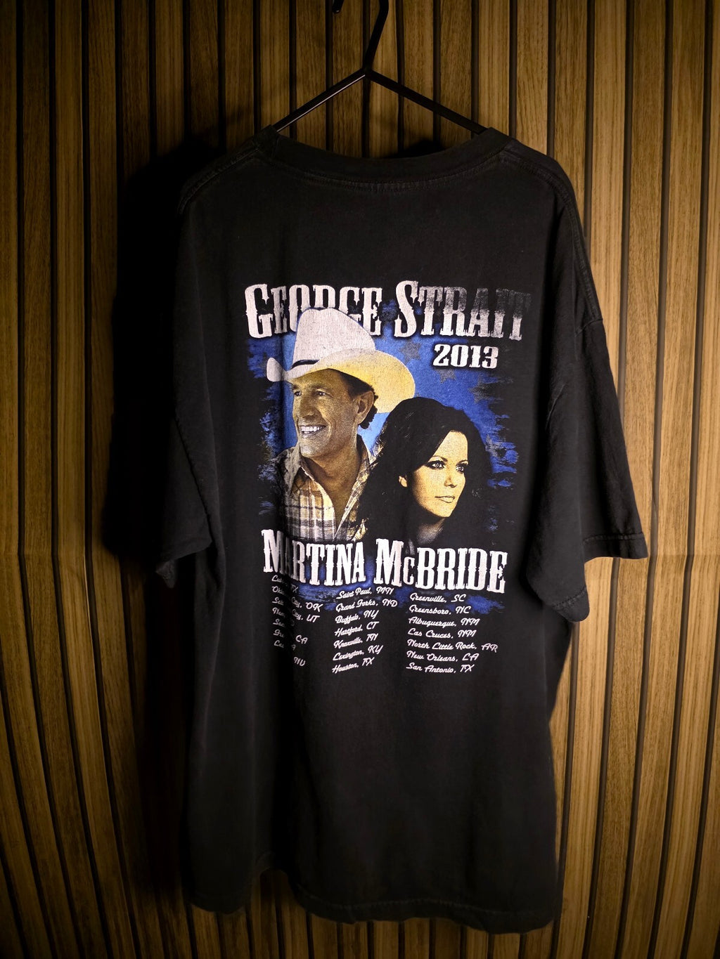 George Strait The Cowboy Rides Away 2013-2014 Tour Black T-Shirt Size M