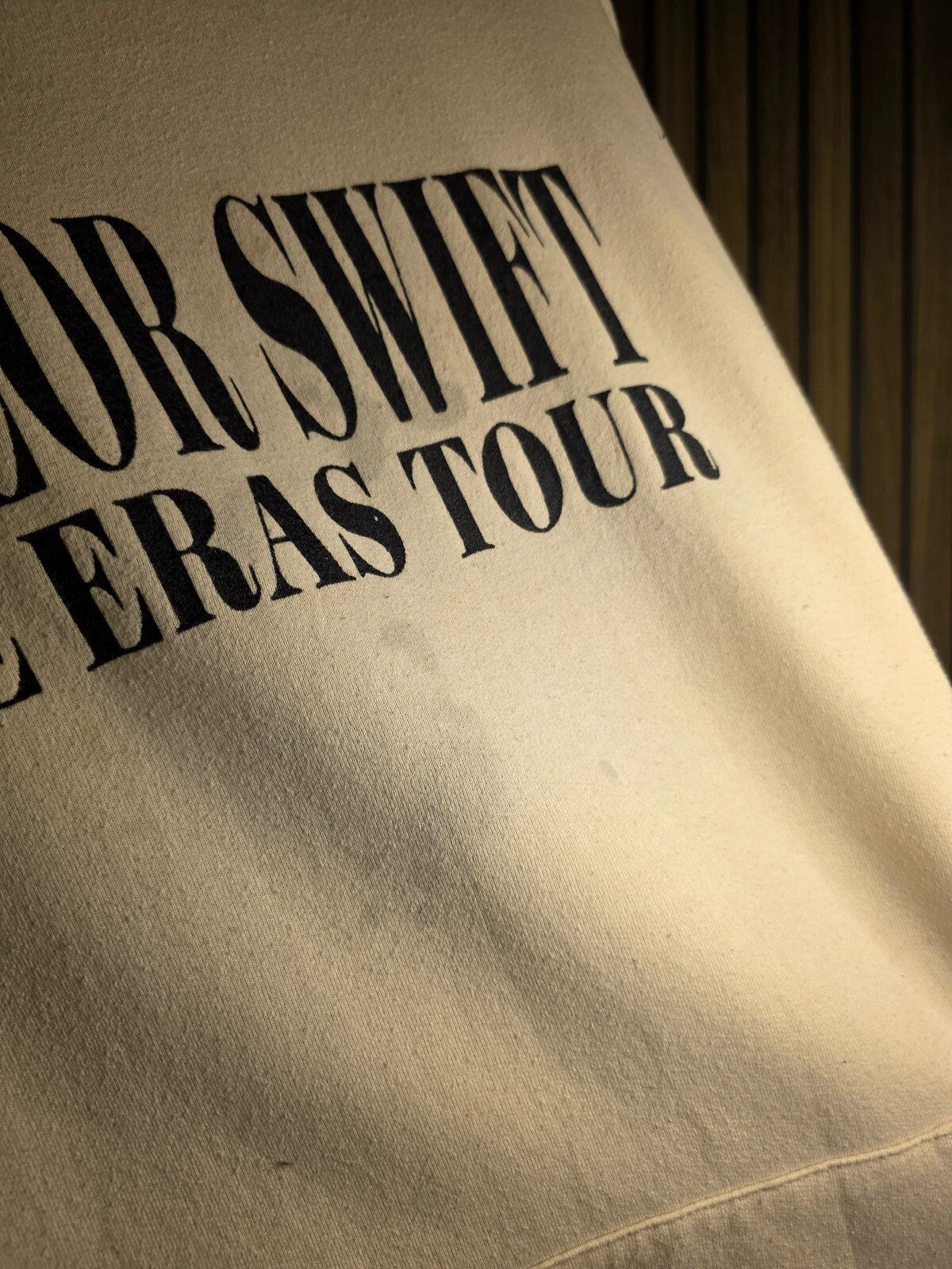 Jerzees Taylor Swift The Eras Tour Hoodie Cream Large