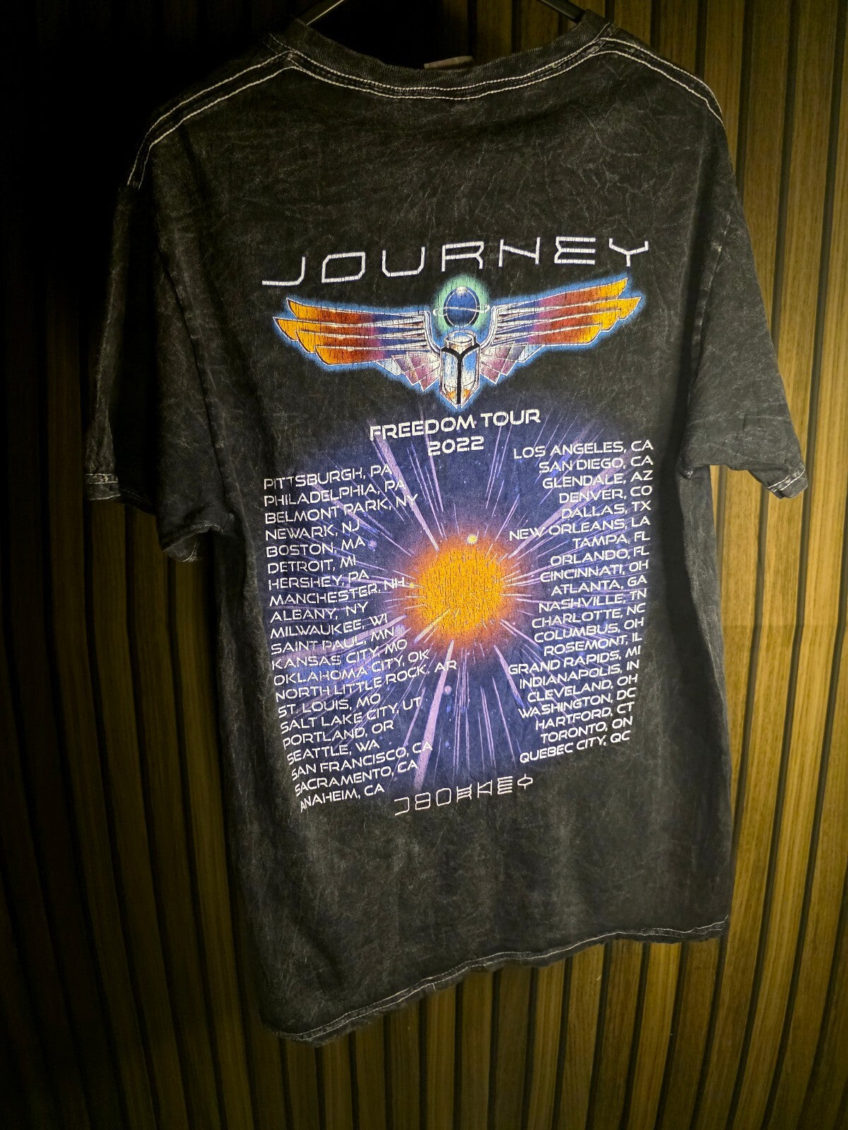 Colortone Journey Freedom Tour 2022 Graphic T-Shirt Black Small
