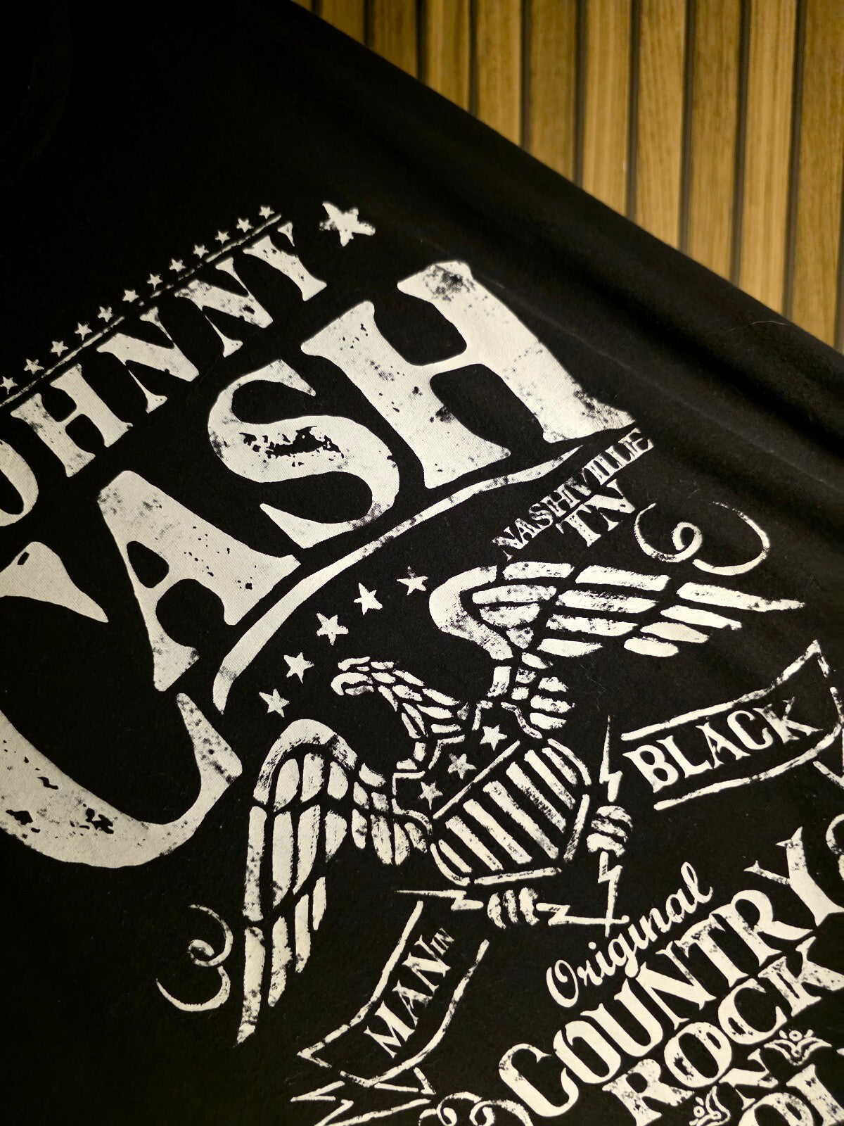 Old Navy Johnny Cash Country Rock Roll Black T-Shirt Size L