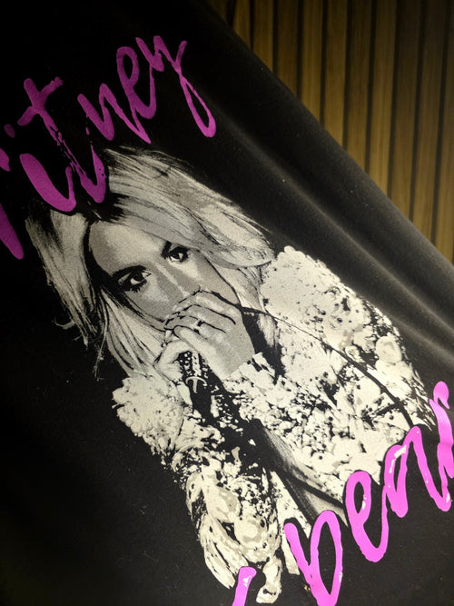 Britney Spears Black Graphic T-Shirt Size Large