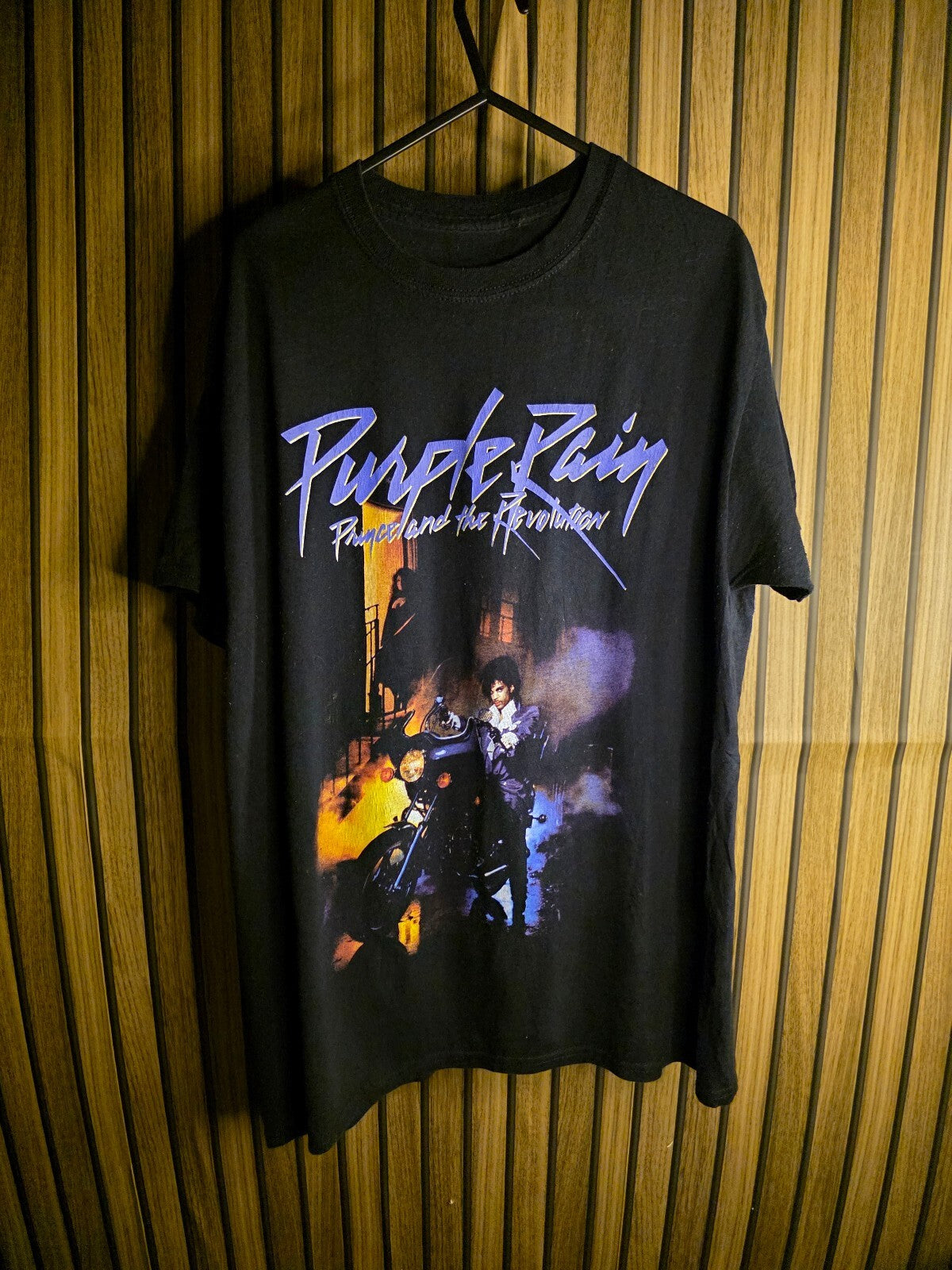 Purple Rain Prince Graphic T-Shirt Black Medium