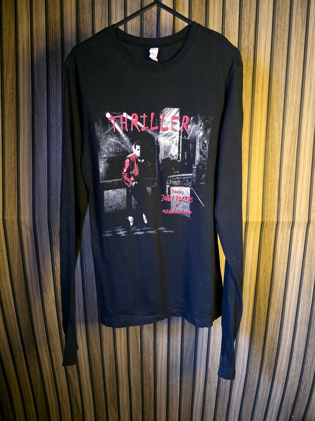 Lee Thriller Michael Jackson Graphic Long Sleeve T-Shirt Black Medium