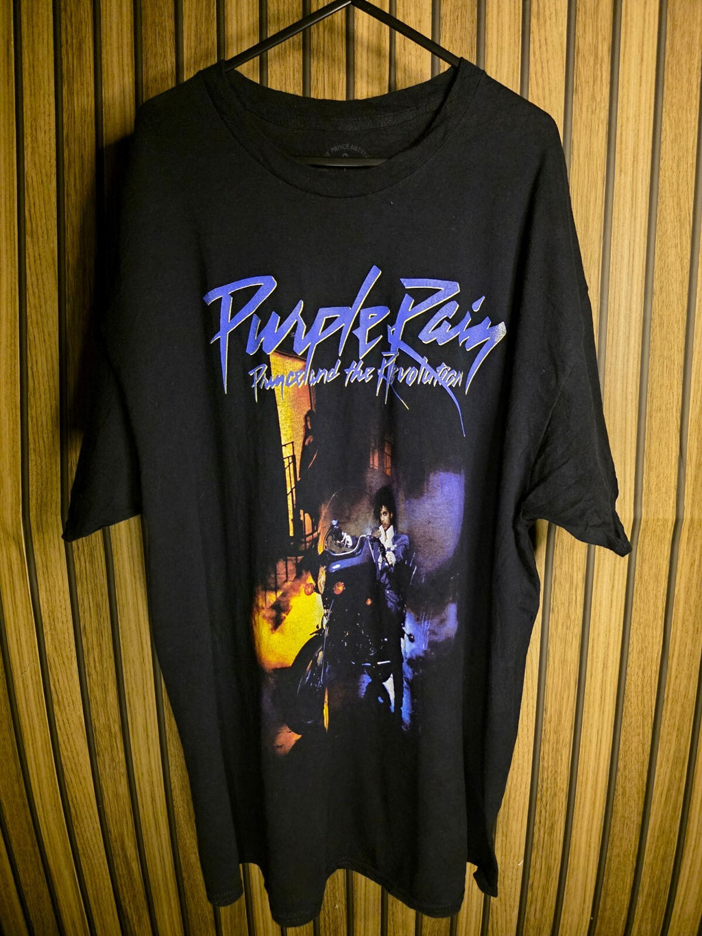 The Prince Estate Purple Rain Graphic T-Shirt Black Large