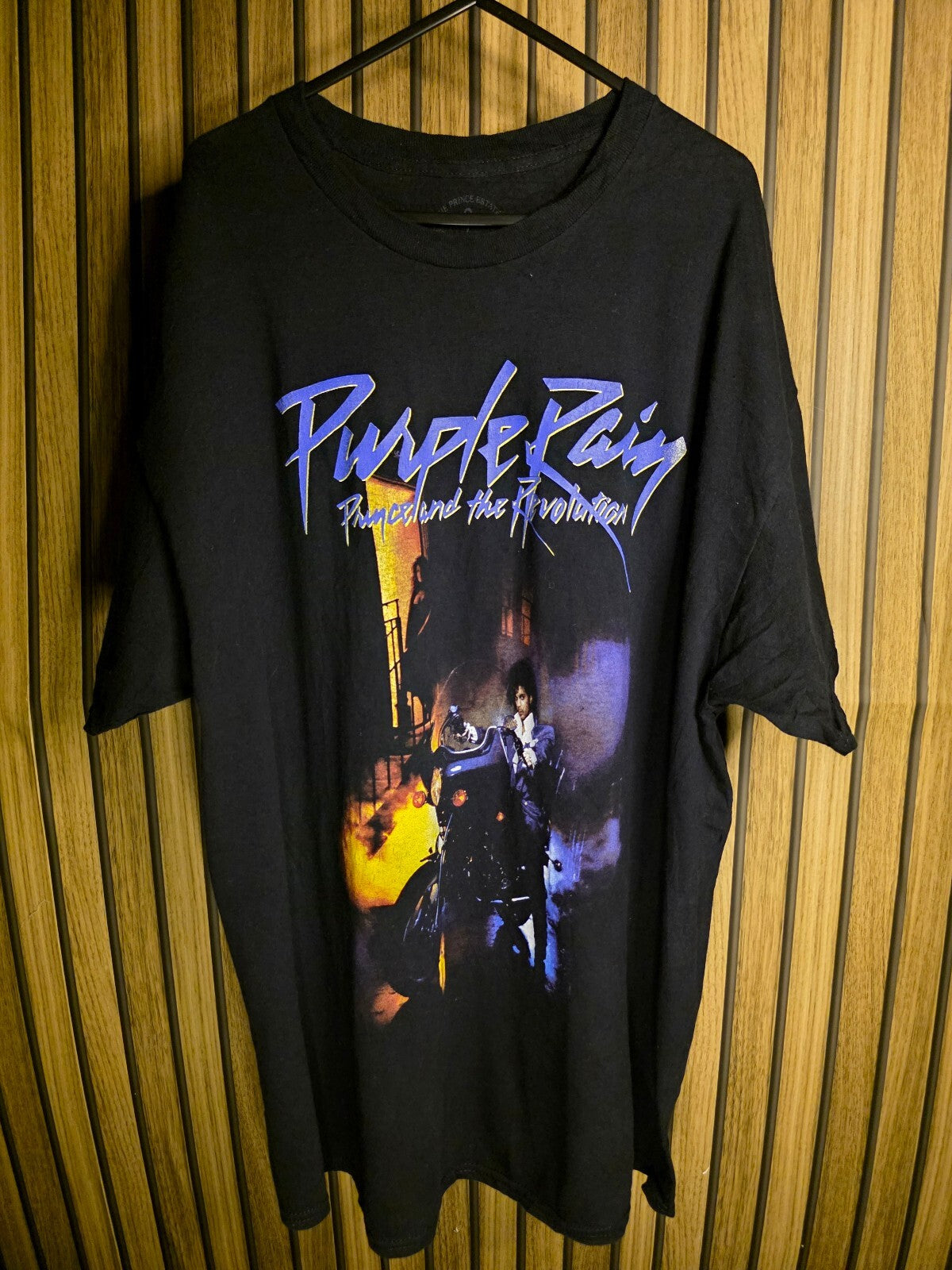 The Prince Estate Purple Rain Graphic T-Shirt Black Large