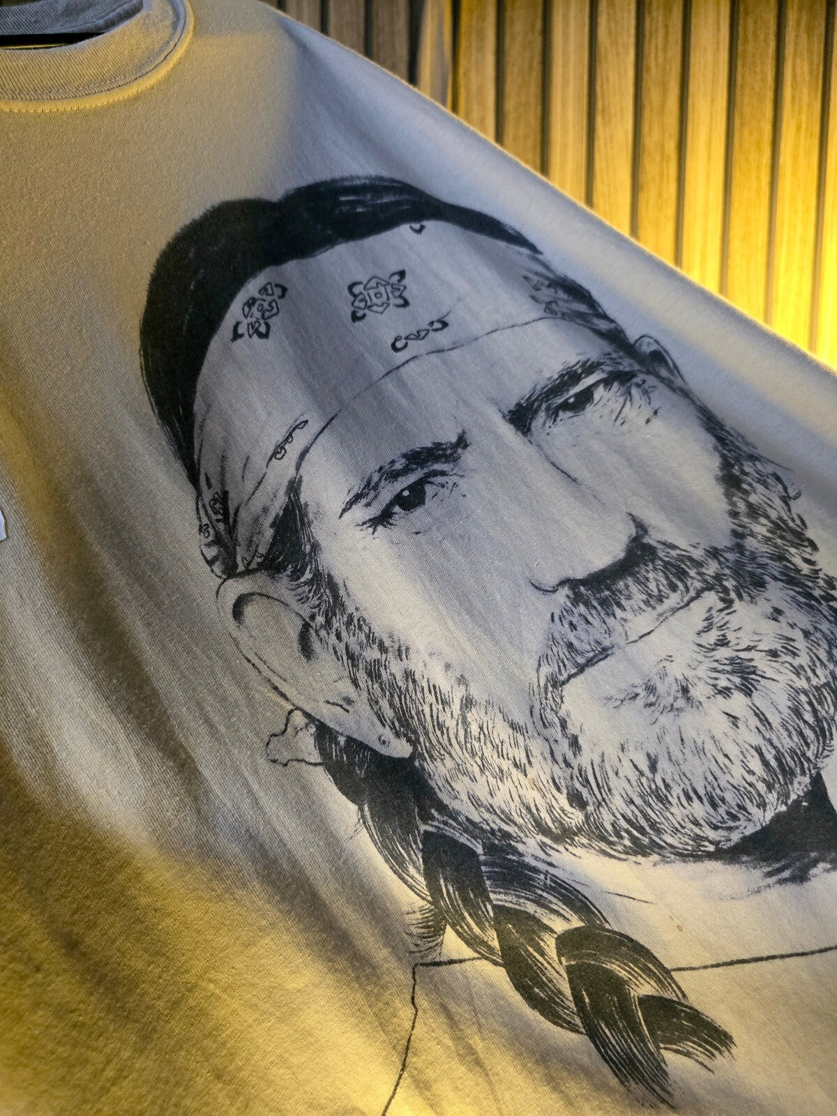 Zion Rootswear Willie Nelson Graphic T-Shirt White Medium