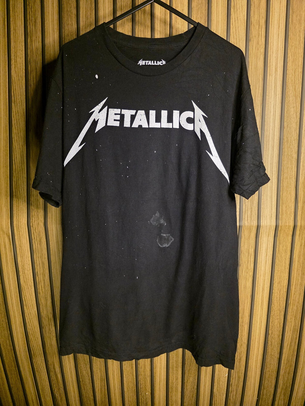 Metallica Band T-Shirt Black Medium 2015 Tour Cotton