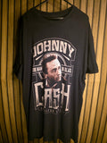 Johnny Cash Graphic T-Shirt The Man In Black Black 1X
