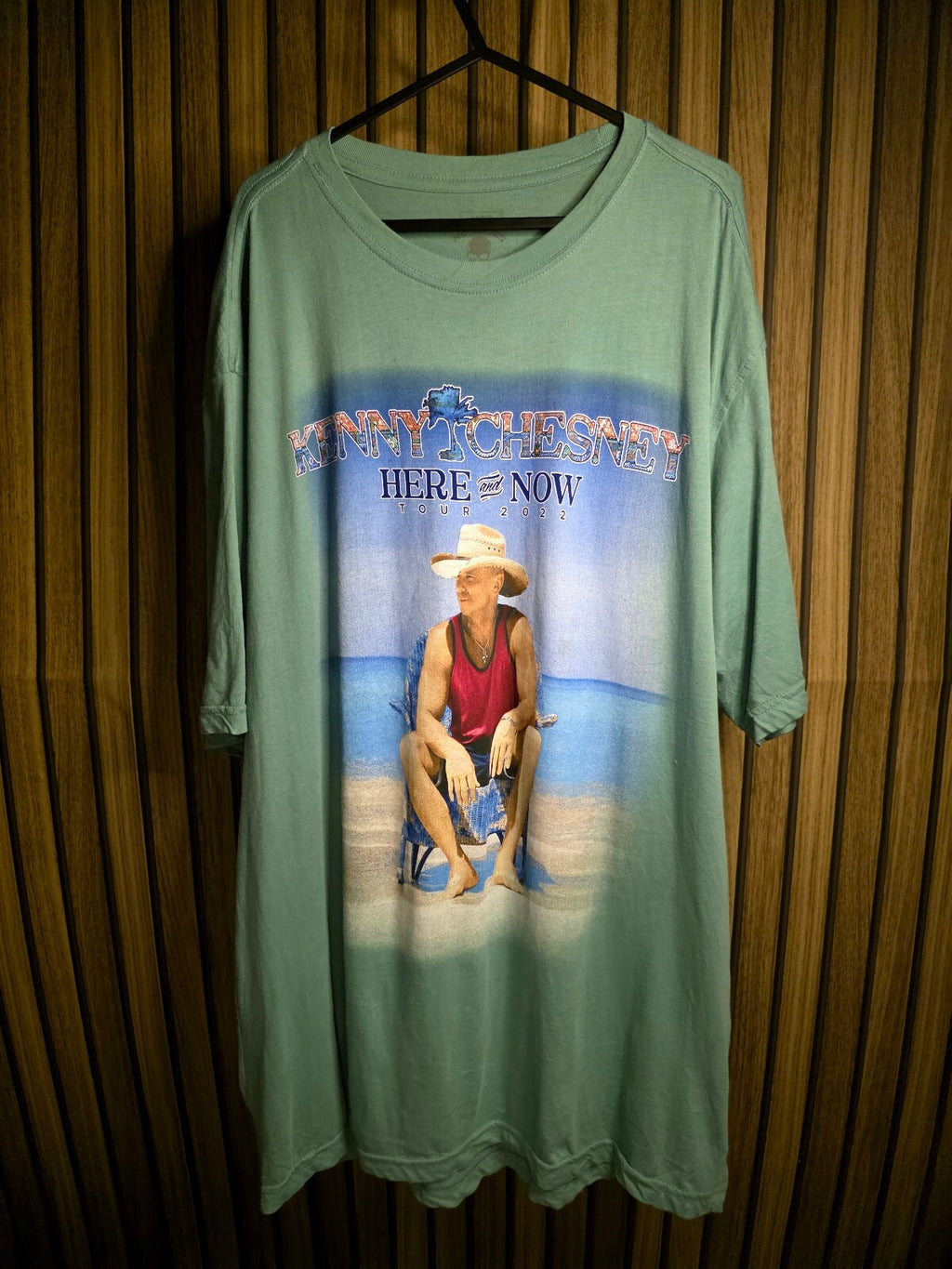 Kenny Chesney Here and Now Tour 2022 Graphic T-Shirt Green Large