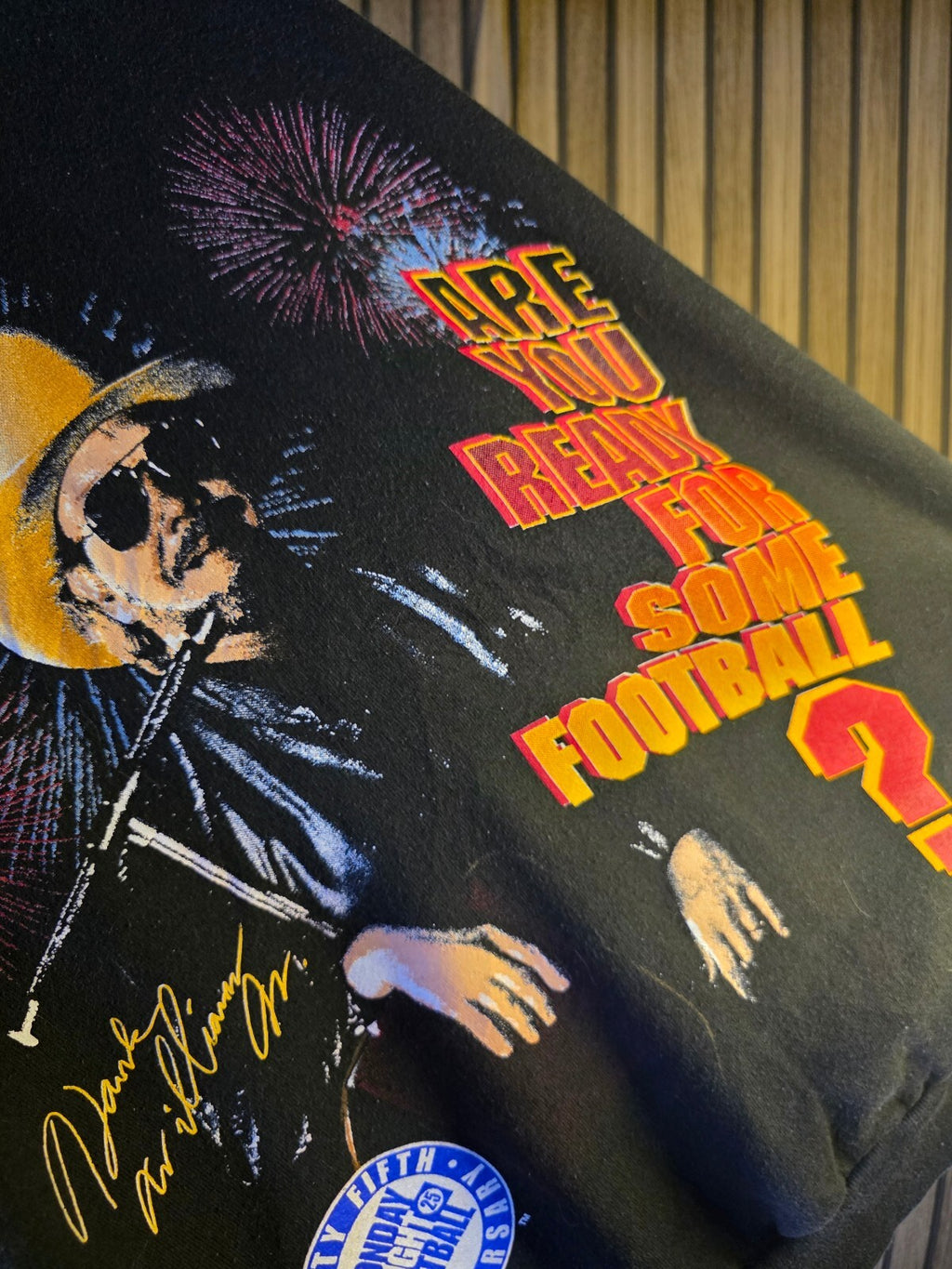 RARE 1994 ABC Monday Night Football 25th Anniversary Sweatshirt Black XL
