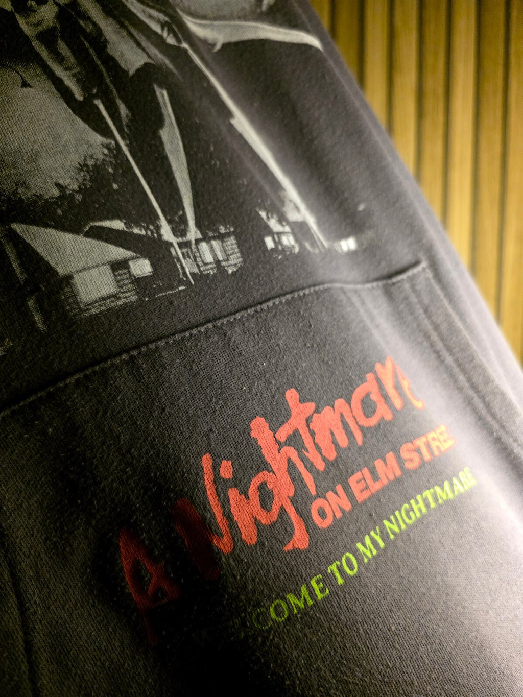 A Nightmare on Elm Street Hoodie Horror Graphic Black Medium