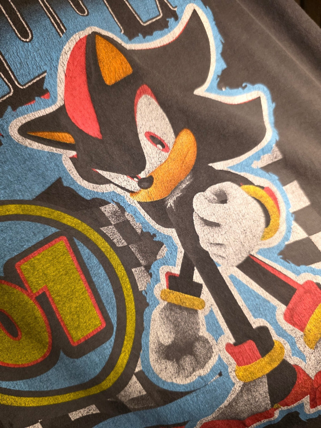 BoxLunch Sonic The Hedgehog Shadow Graphic T-Shirt Black Size Medium MX15