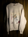 Jerzees White Santa Graphic Sweatshirt Size M