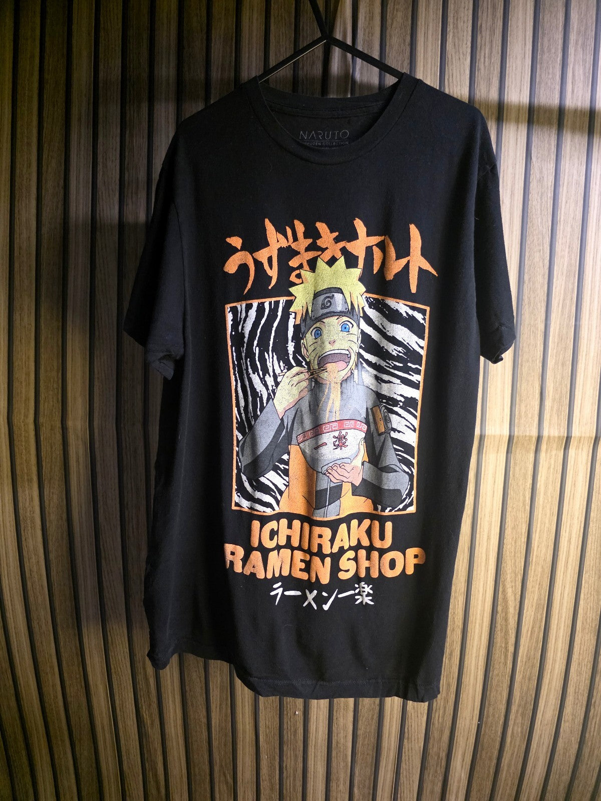 Naruto Shippuden Ichiraku Ramen Shop Graphic T-Shirt Black Size M