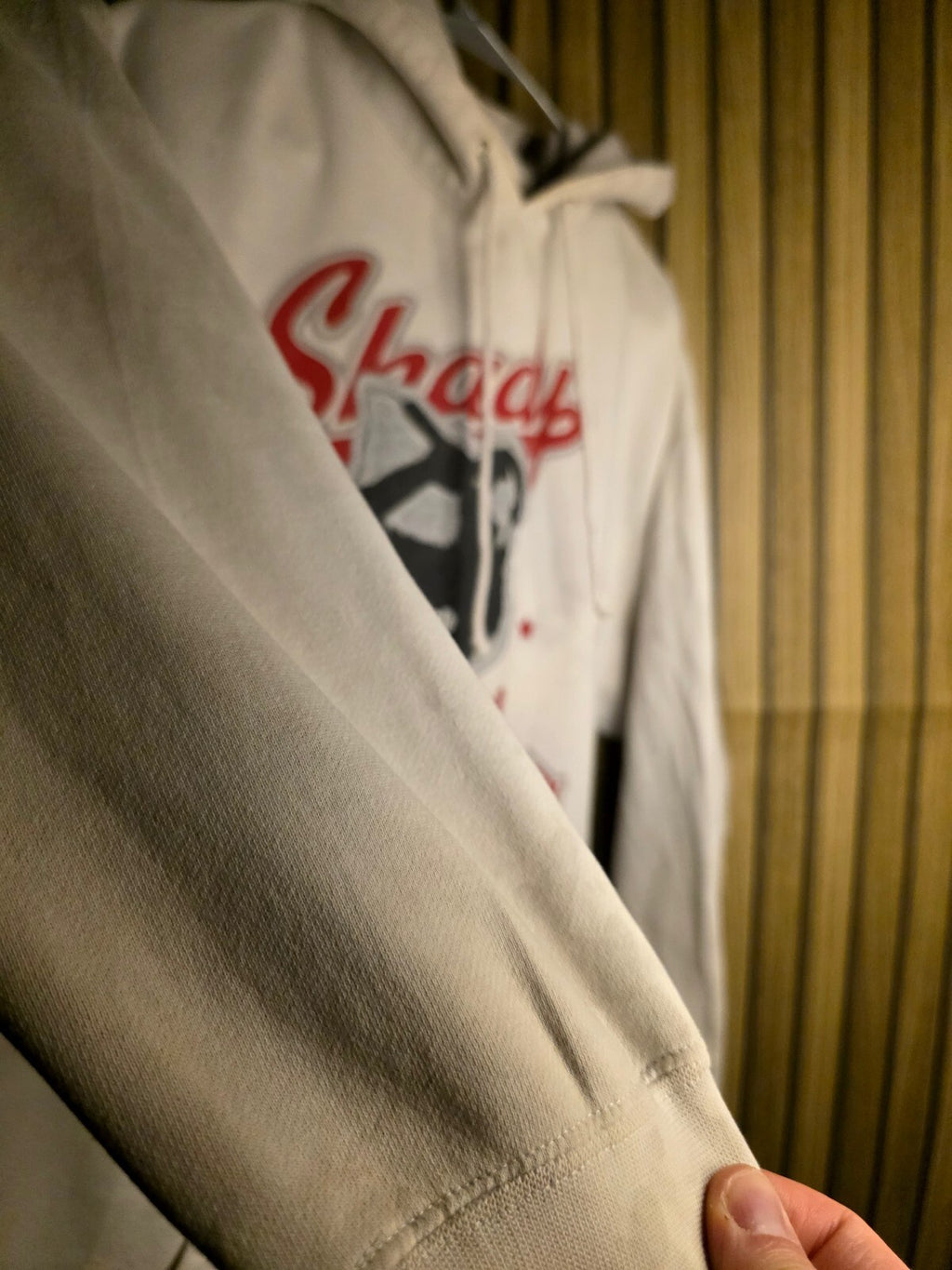 RARE Y2K Eminem Shady Battle Tested 8 Mile Hoodie Graphic Print Cream XL