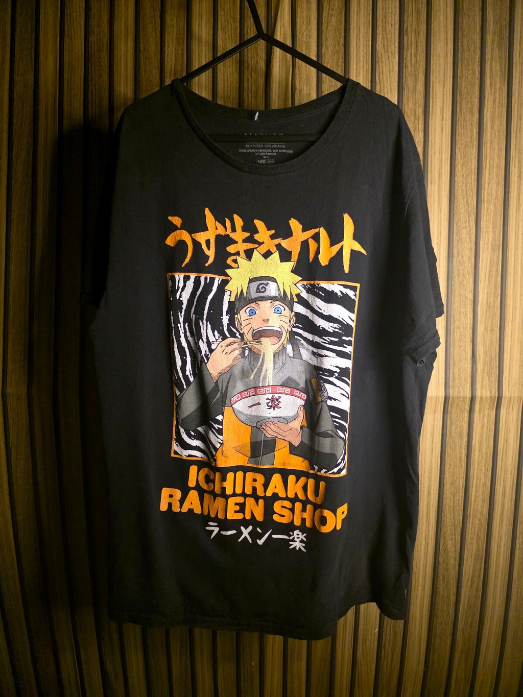 Naruto Shippuden Ichiraku Ramen Shop Graphic T-Shirt Black Large