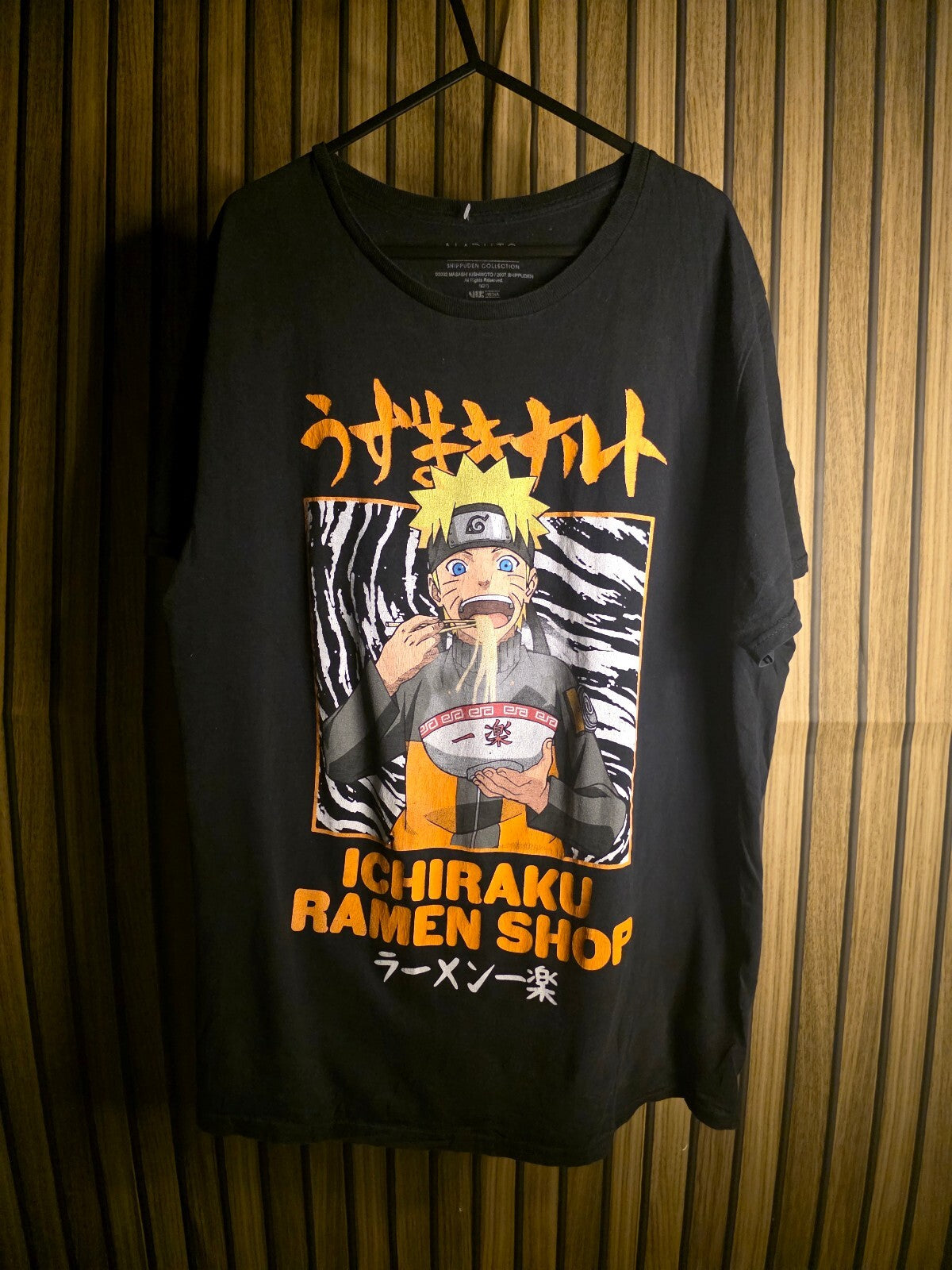 Naruto Shippuden Ichiraku Ramen Shop Graphic T-Shirt Black Large