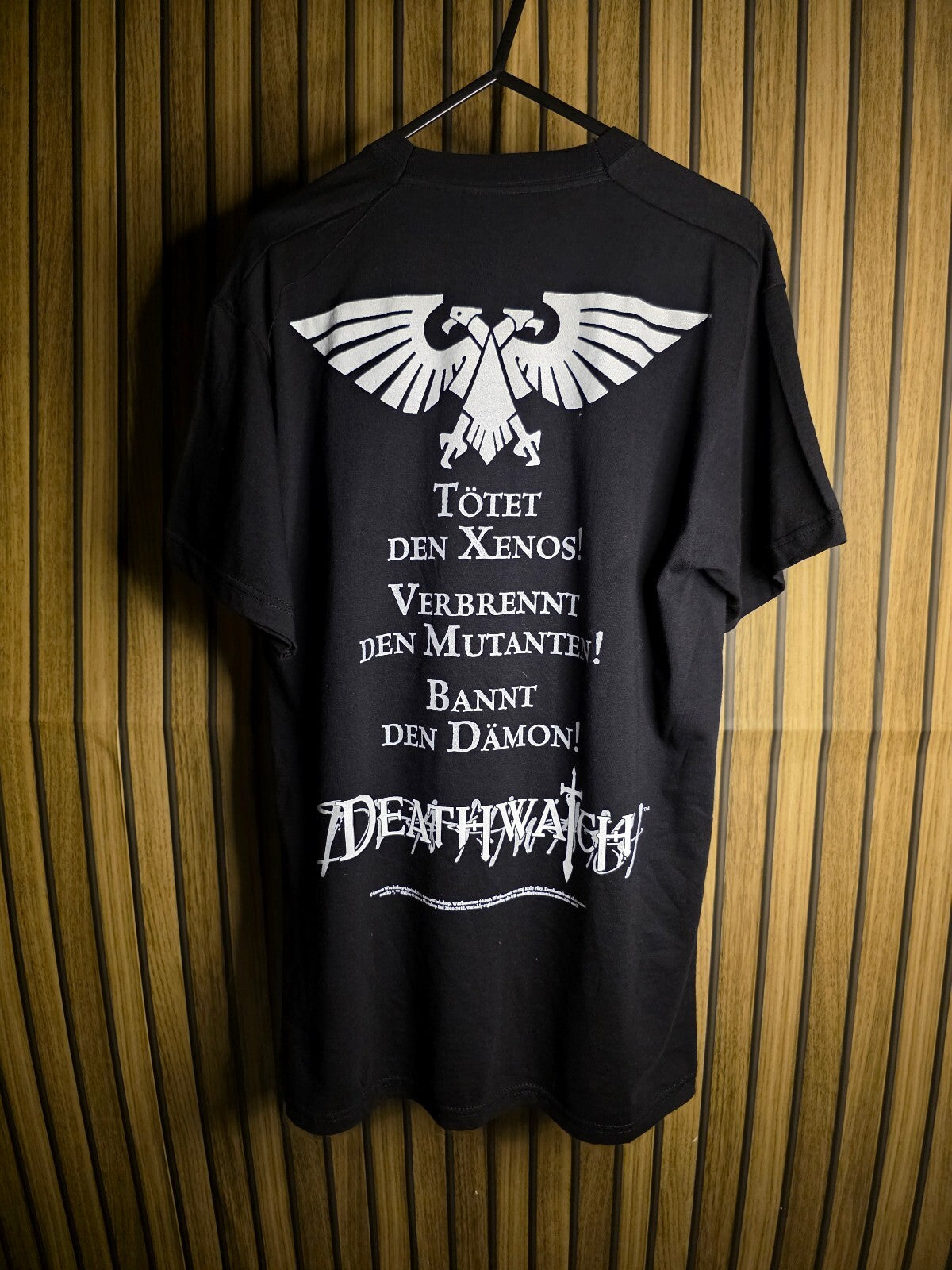 2011 Warhammer Deathwatch Space Marines Graphic T-Shirt Black Medium