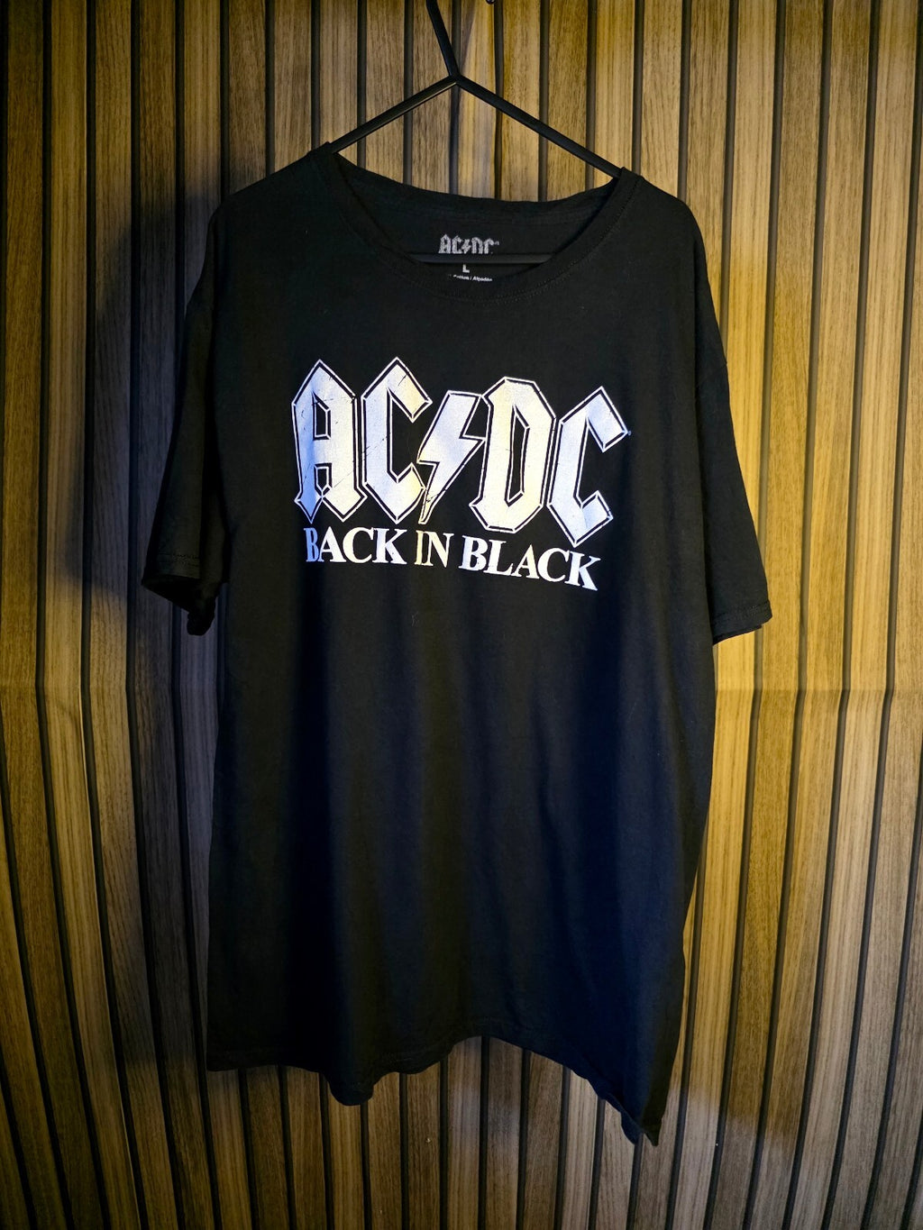 AC/DC Back In Black Graphic T-shirt Black Large