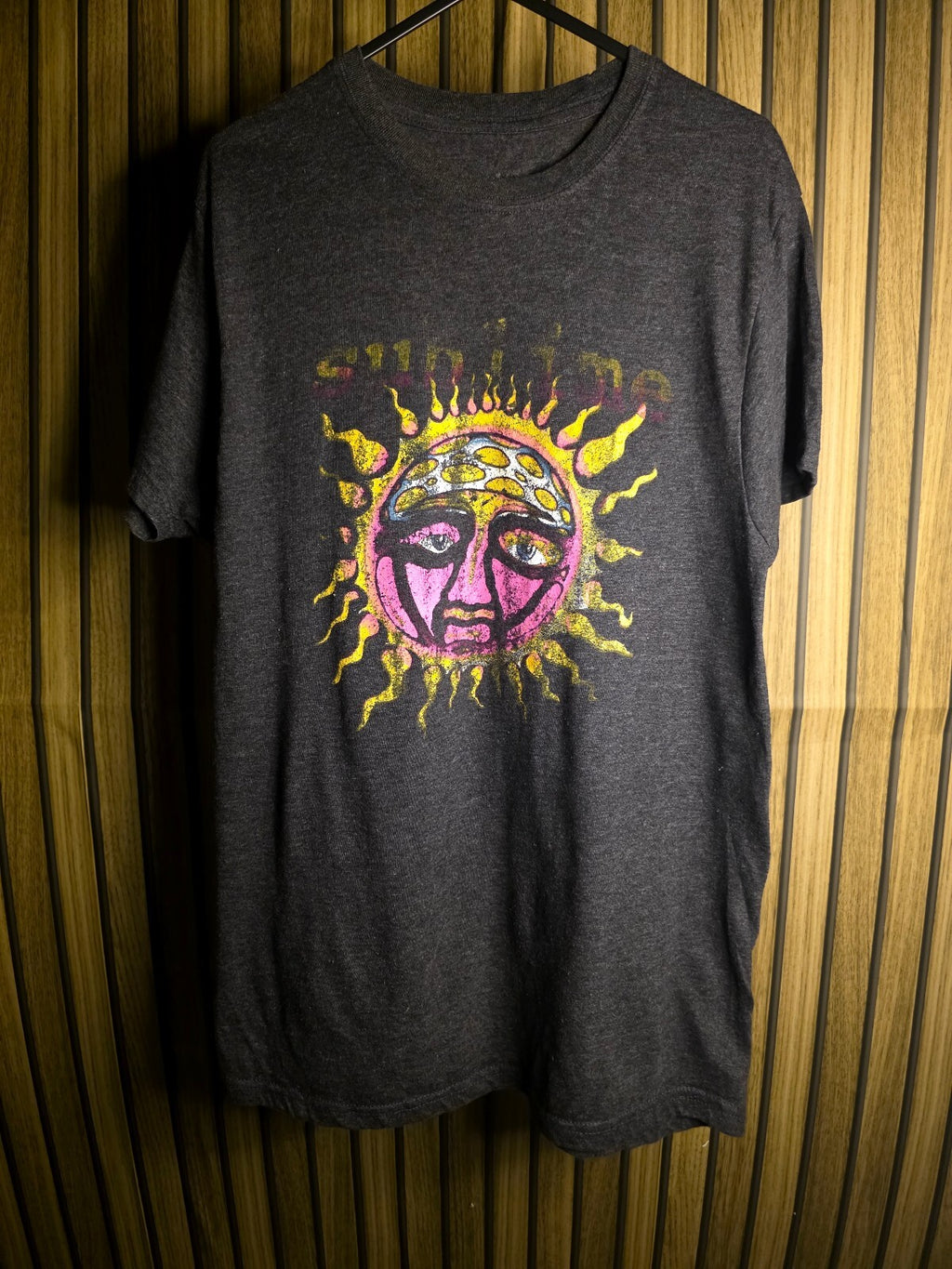 Sublime T-Shirt with Sun Face Graphic Charcoal Grey Size Regular L