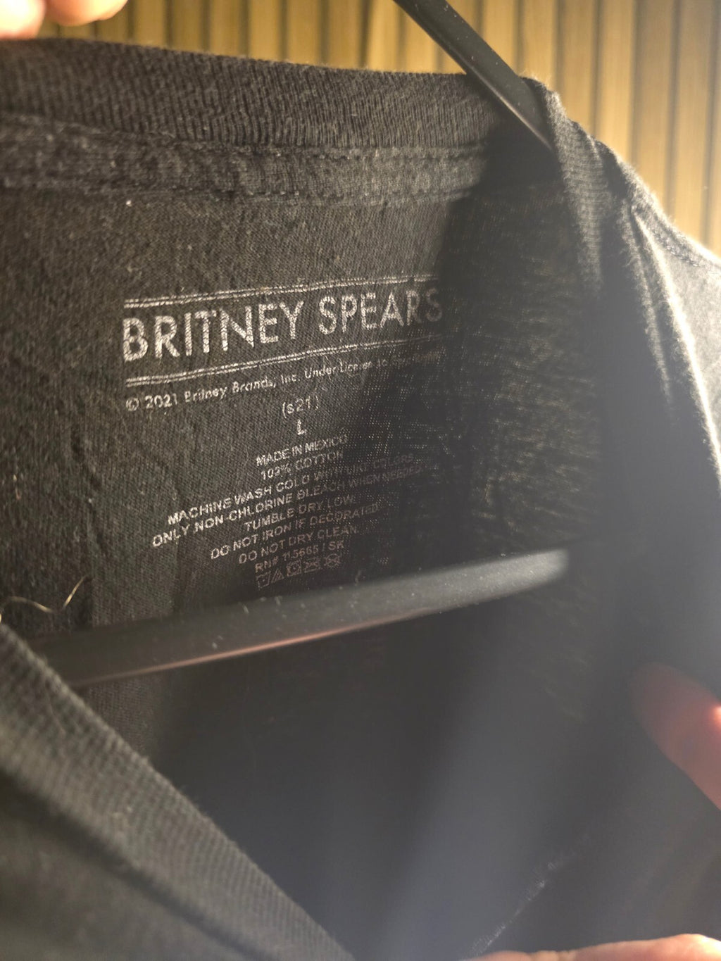 Britney Spears Black Graphic T-Shirt Size Large