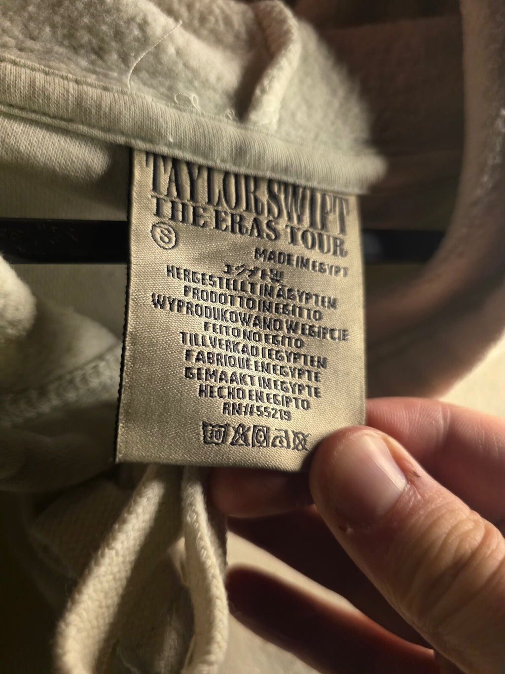 Taylor Swift The Eras Tour Hoodie Cream Size Oversized Small (Fits like XXL)