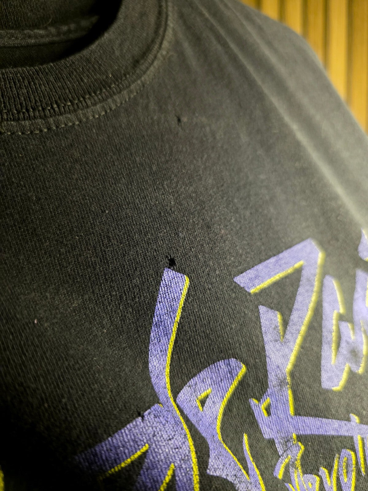 Prince Purple Rain Tour Graphic Black T-Shirt Size Regular XS
