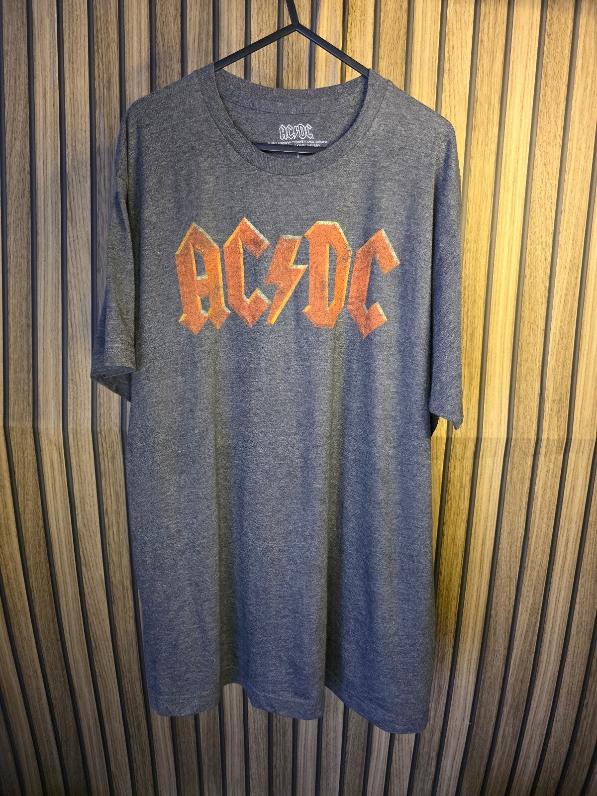 AC/DC Grey Graphic Band T-Shirt Size L