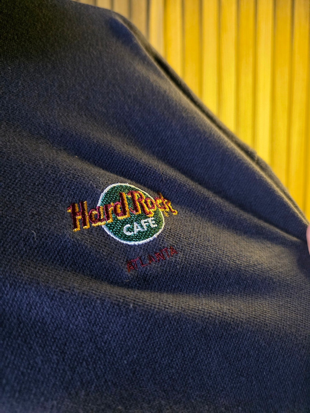 Hard Rock Cafe Atlanta Polo Shirt Navy Blue X-Large