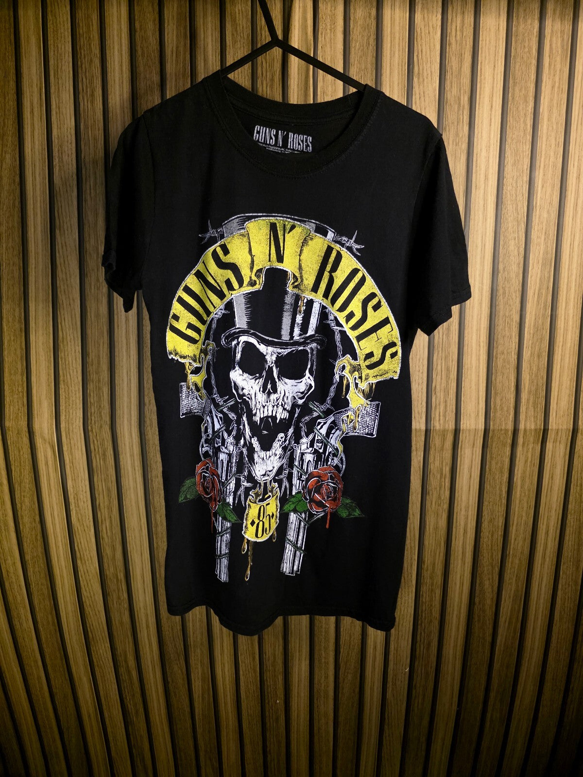 Guns N' Roses Skull Graphic Black T-Shirt Size S