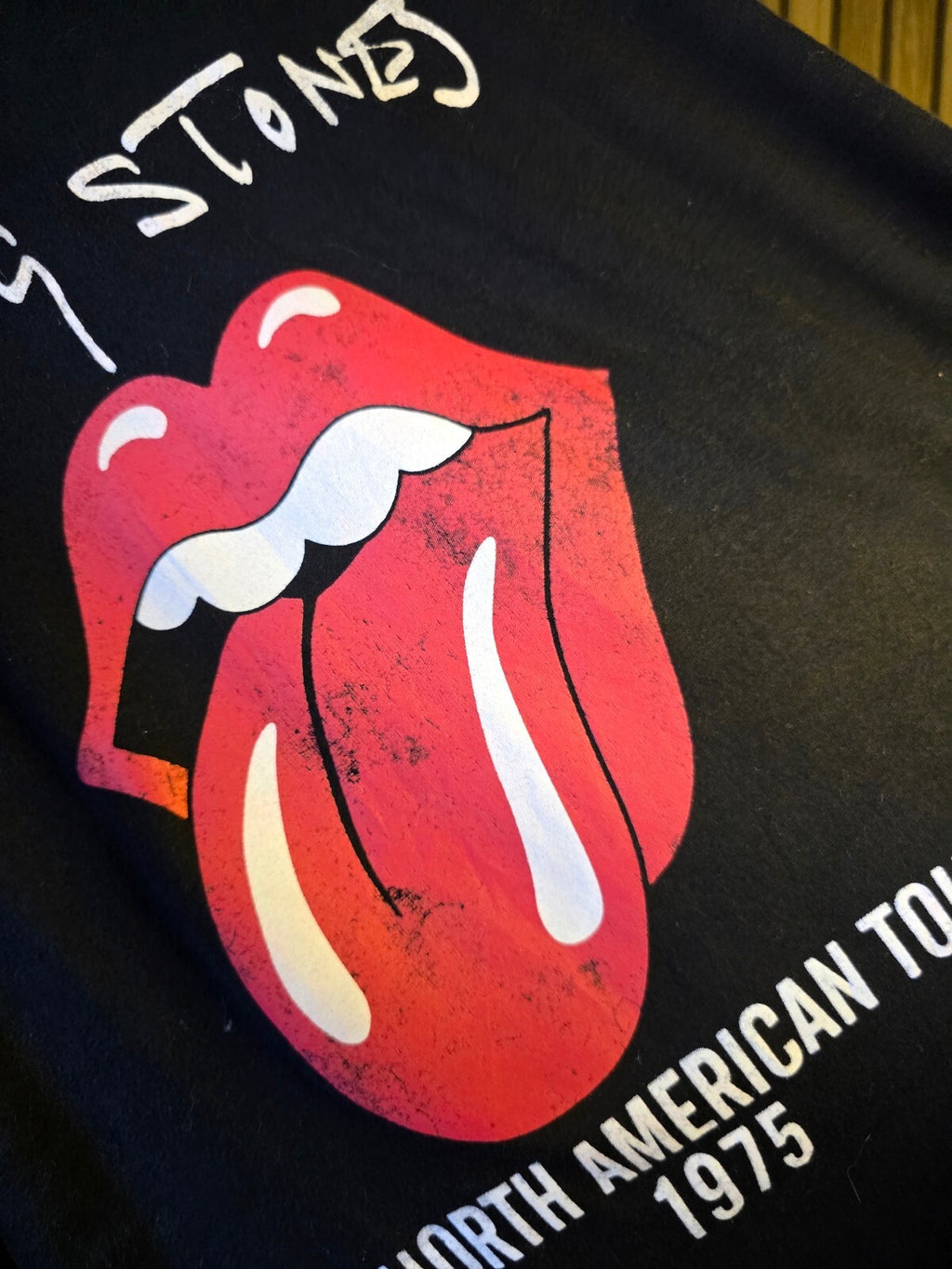 The Rolling Stones North American Tour 1975 T-shirt Black Medium