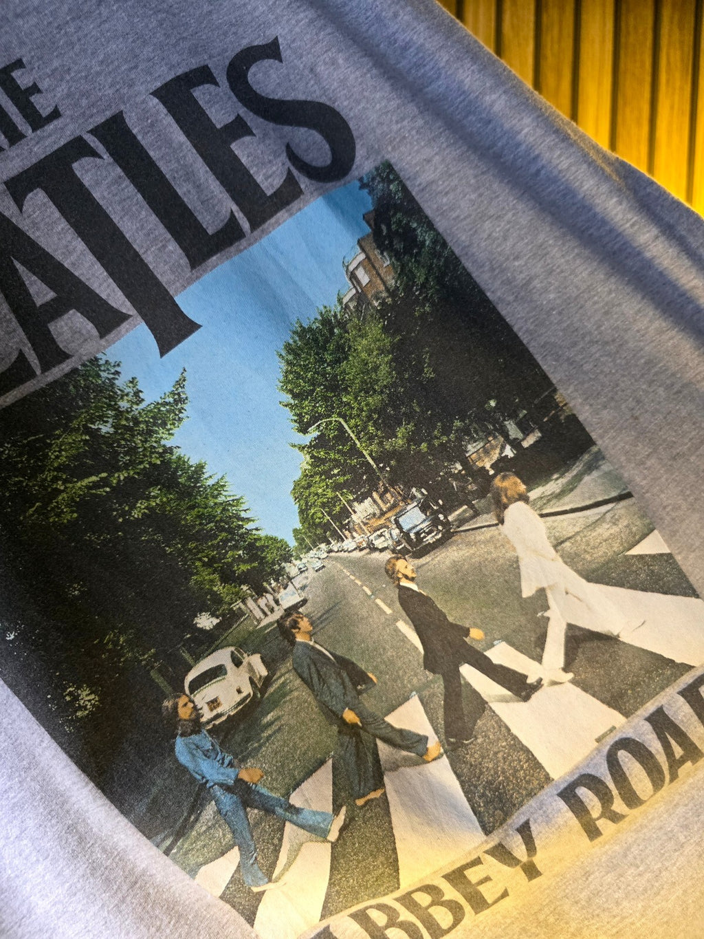 The Beatles Abbey Road Graphic T-Shirt Grey Large