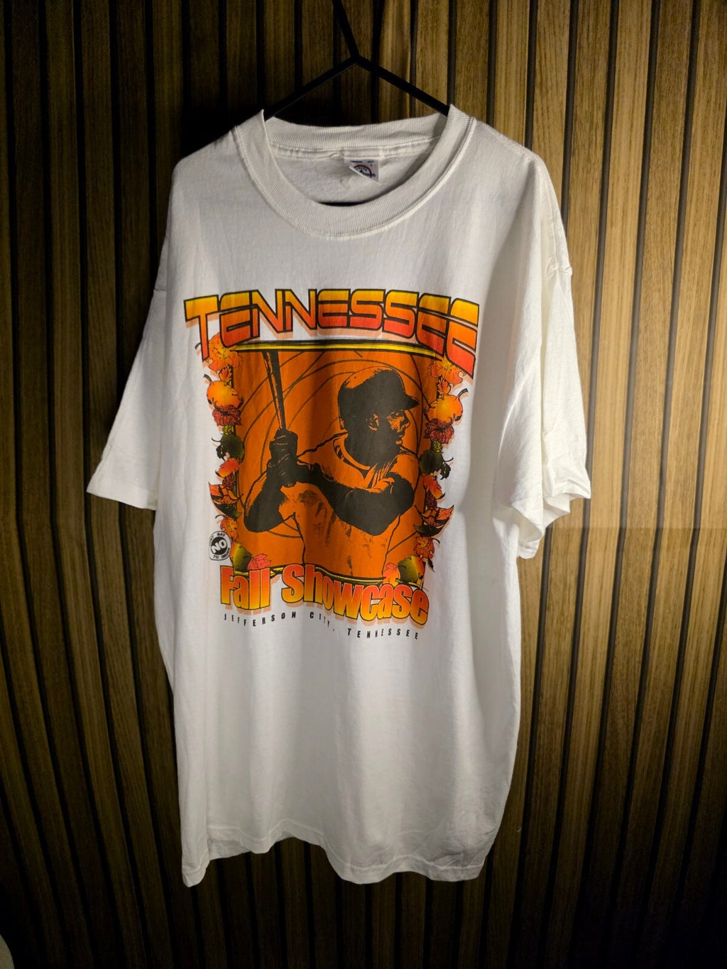 Delta Magnum Weight Tennessee Fall Showcase Graphic T-Shirt White Large