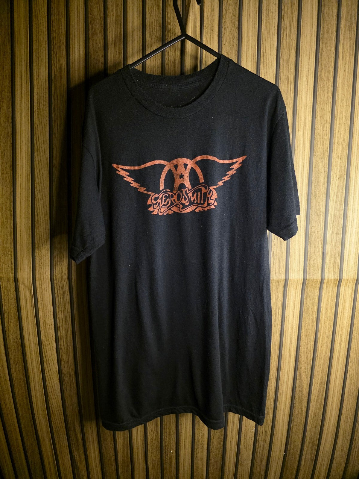 Aerosmith Band T-Shirt Black Medium Vintage Style