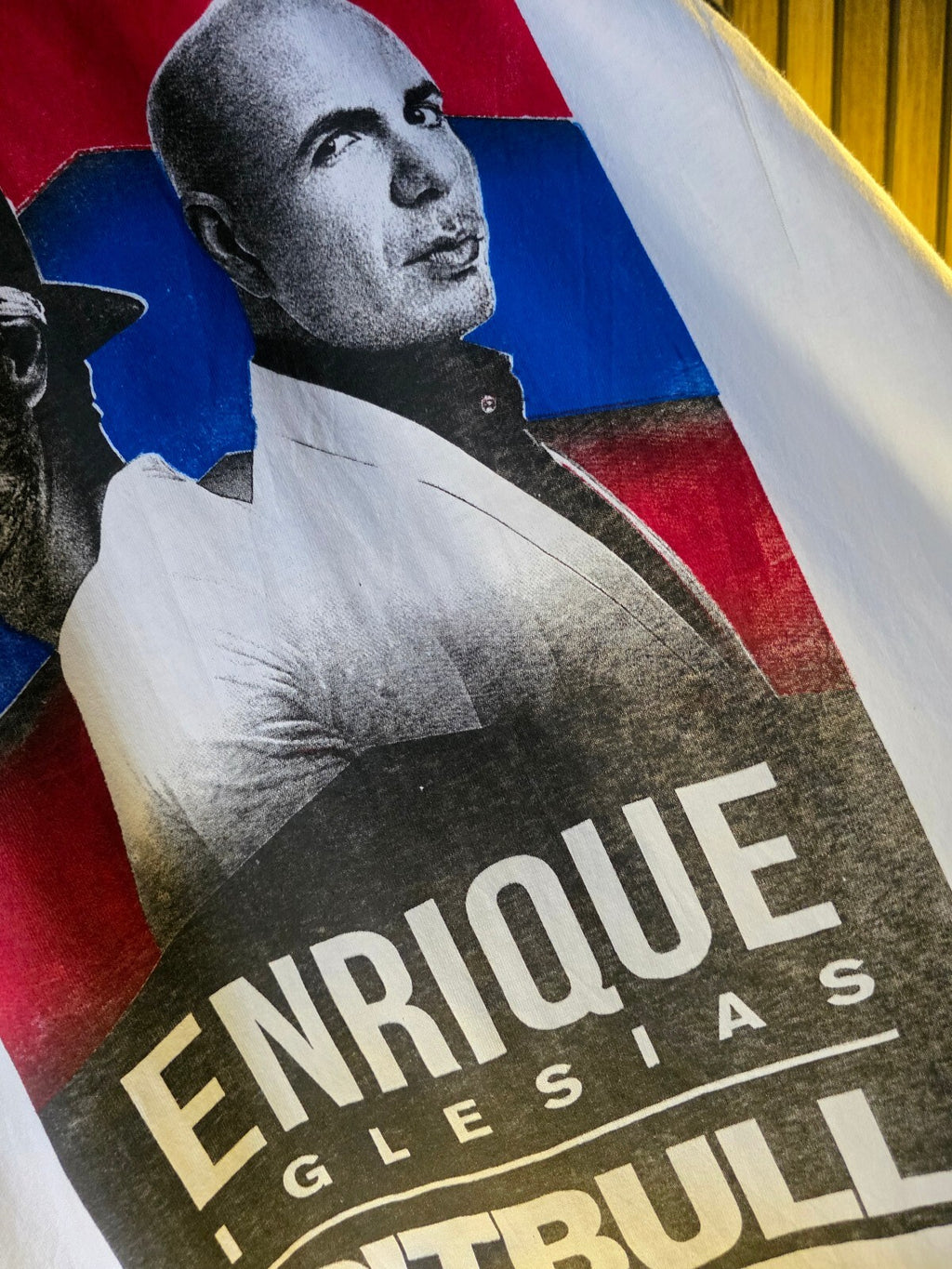 Enrique Iglesias & Pitbull 2017 Tour Raglan Long Sleeve T-Shirt Black White M
