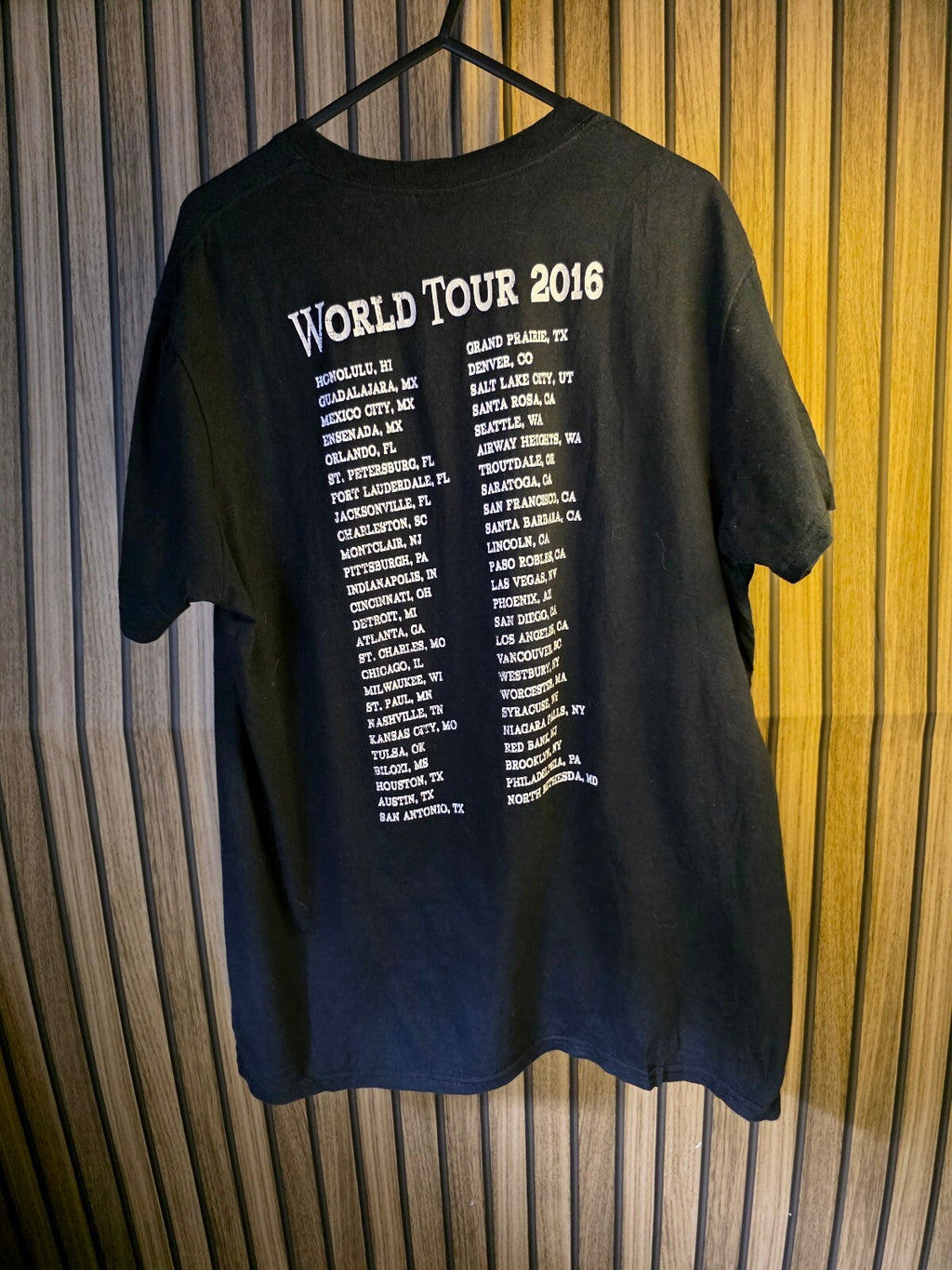 Culture Club World Tour 2016 Black Graphic T-Shirt Medium