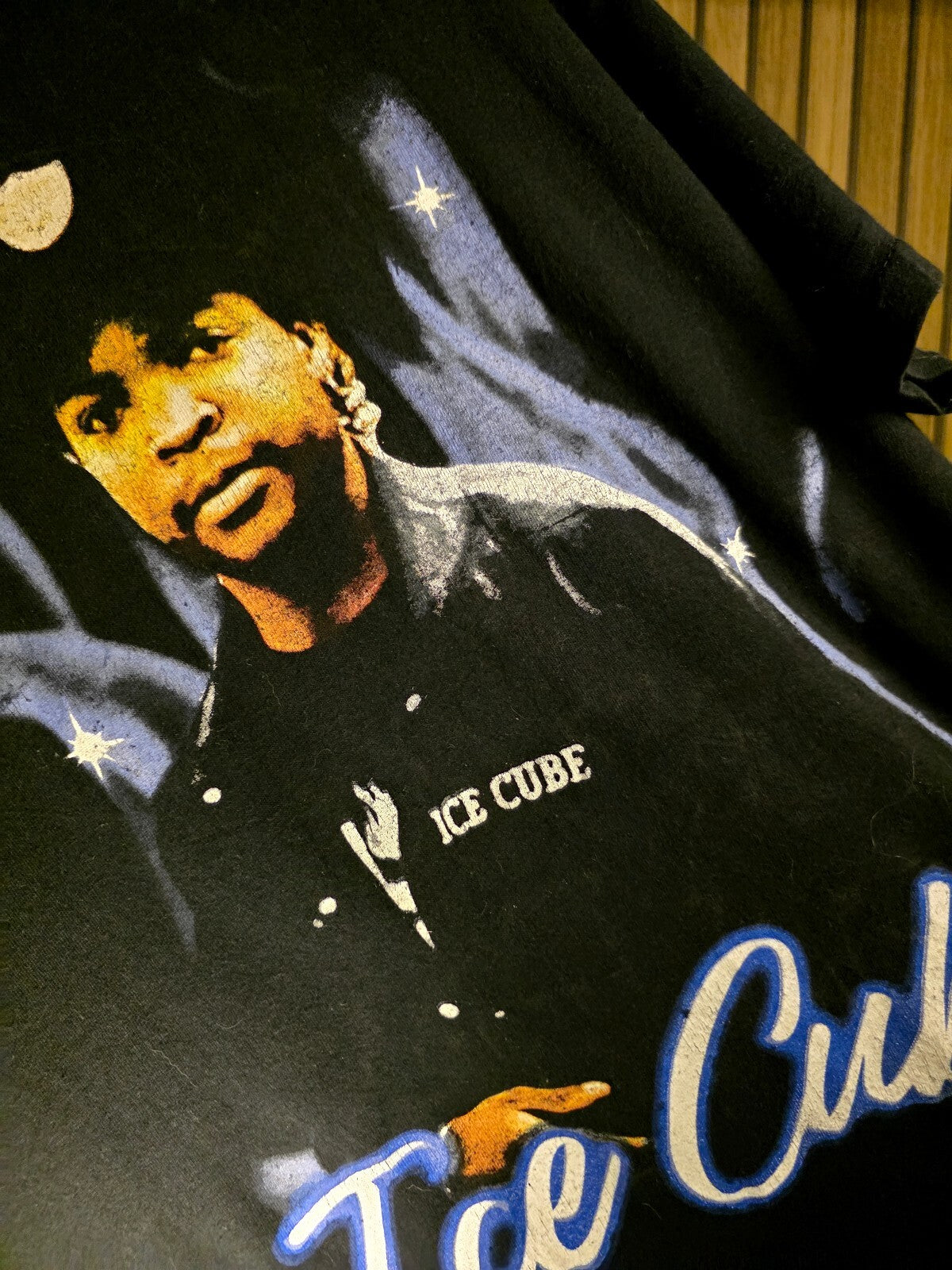 Ice Cube Graphic T-Shirt Black Large Cotton Men's