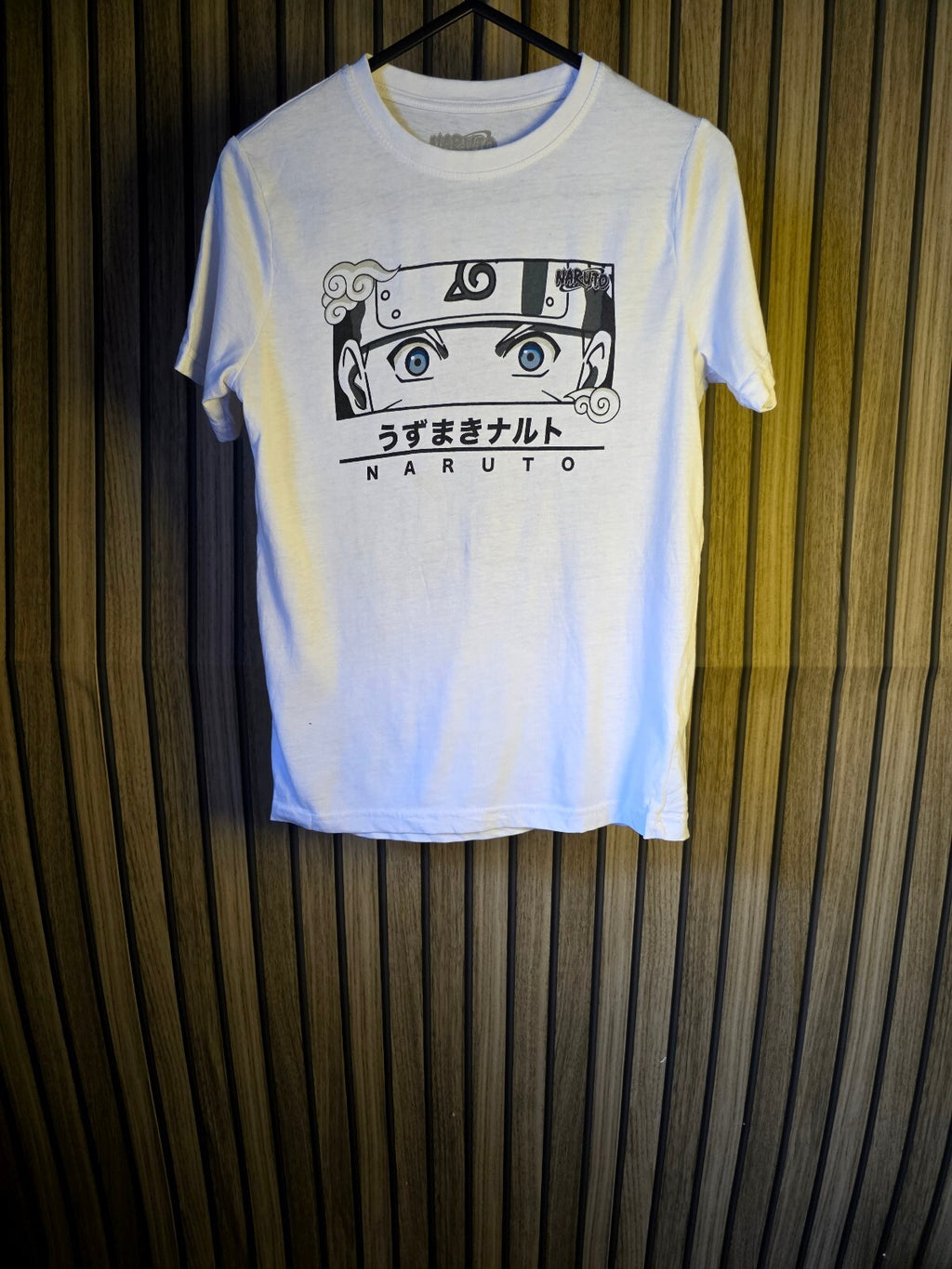 Naruto Graphic T-Shirt White Size S/R 7/8 Kids Anime