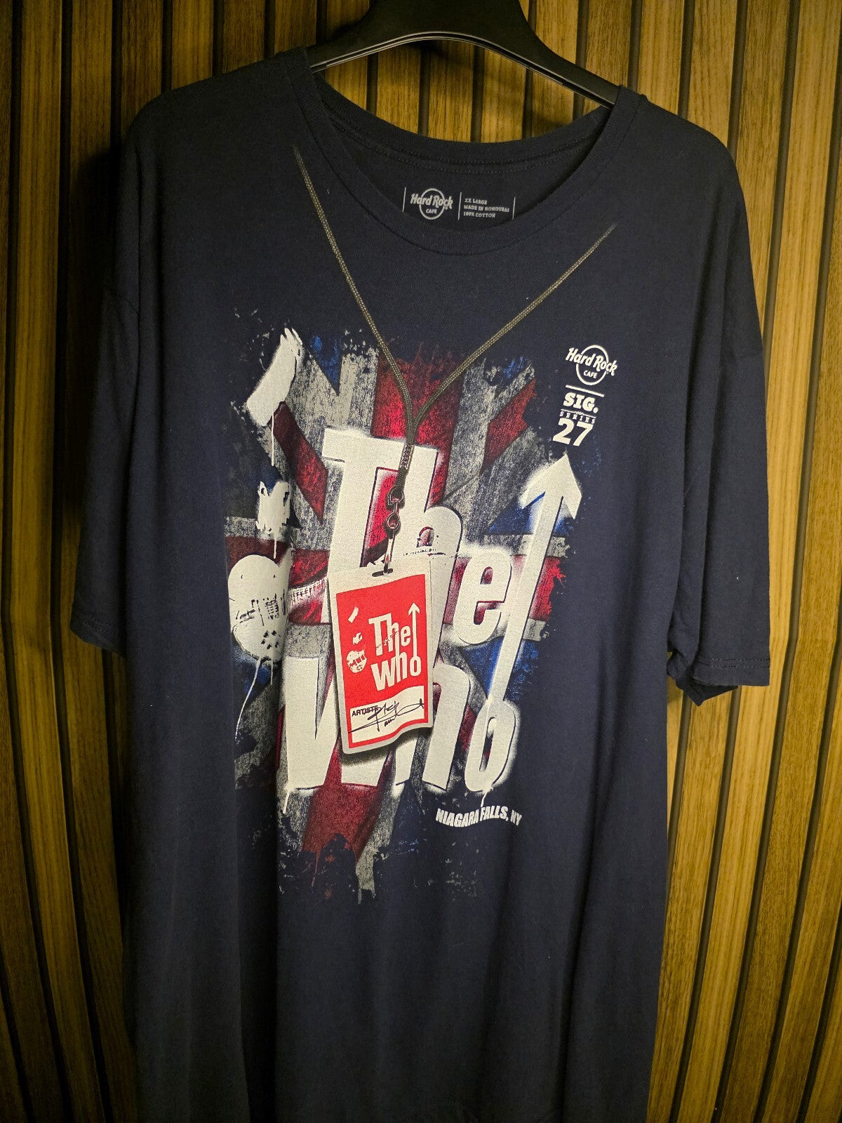 Hard Rock Cafe The Who Niagara Falls Tour Graphic T-Shirt Navy XX Large