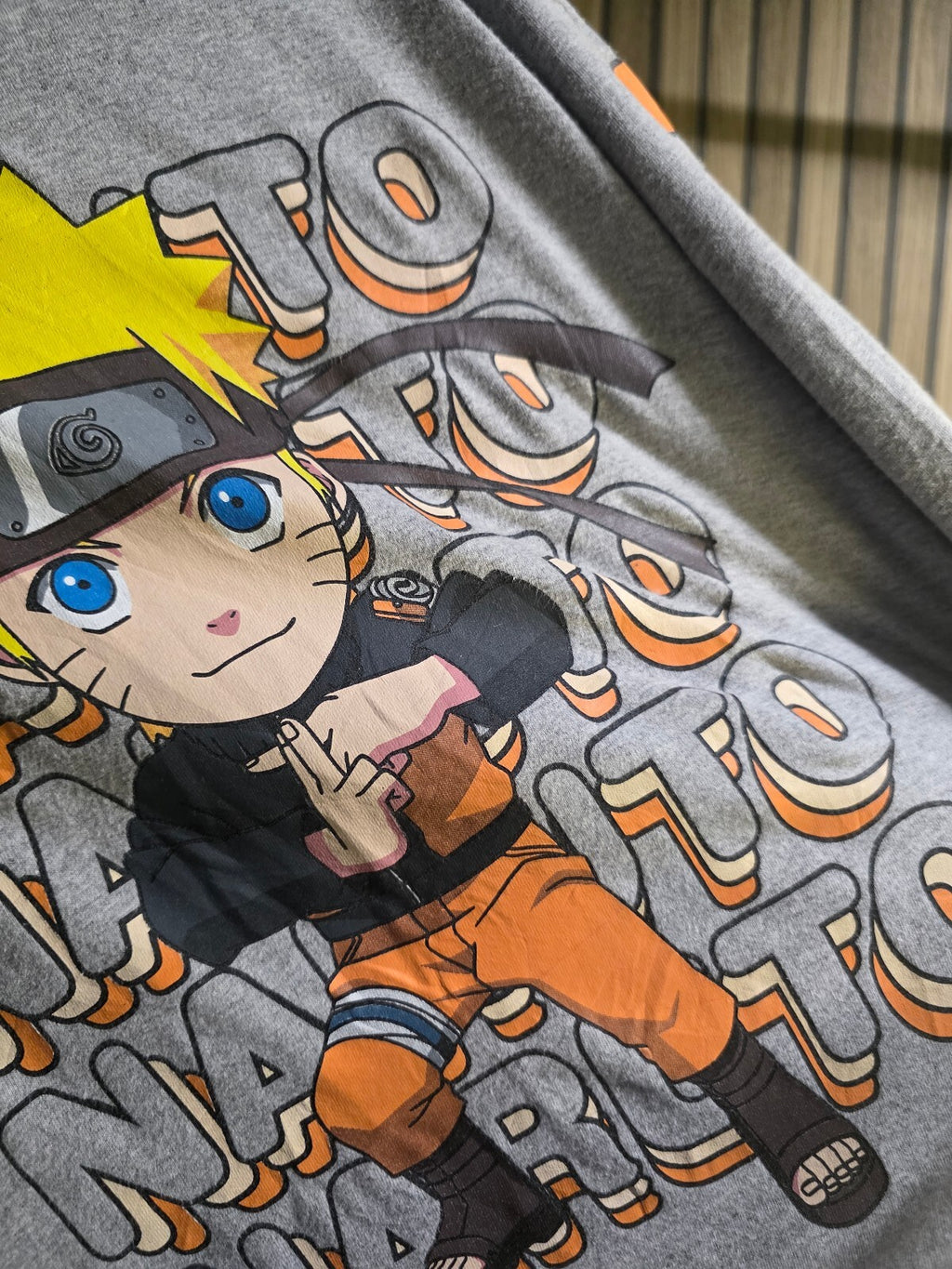 Naruto Shippuden Graphic Long Sleeve T-Shirt Grey Size L (14/16)