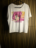 Vibe N Kawaii Anime Graphic T-Shirt White Large