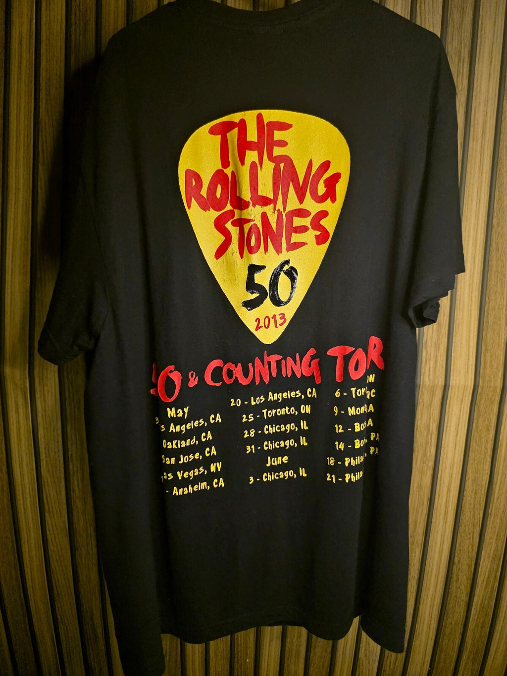 Stedman The Rolling Stones 50 Years Graphic T-Shirt Black Large