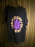 Red Hot Chili Peppers Band Graphic Black T-Shirt Purple Orange Print Size XL