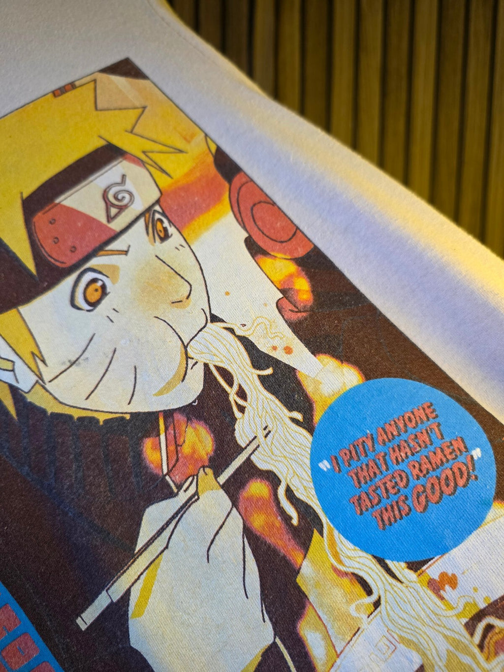 Naruto Shippuden Ramen Graphic T-Shirt Cream Small