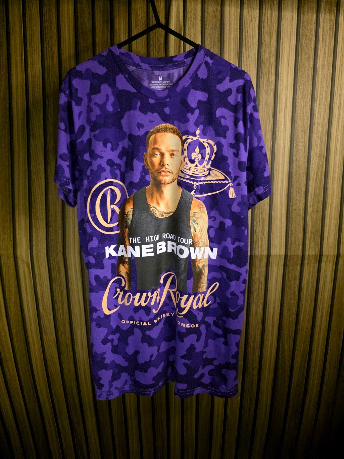 Kane Brown Crown Royal The High Road Tour Purple Camo T-Shirt Medium