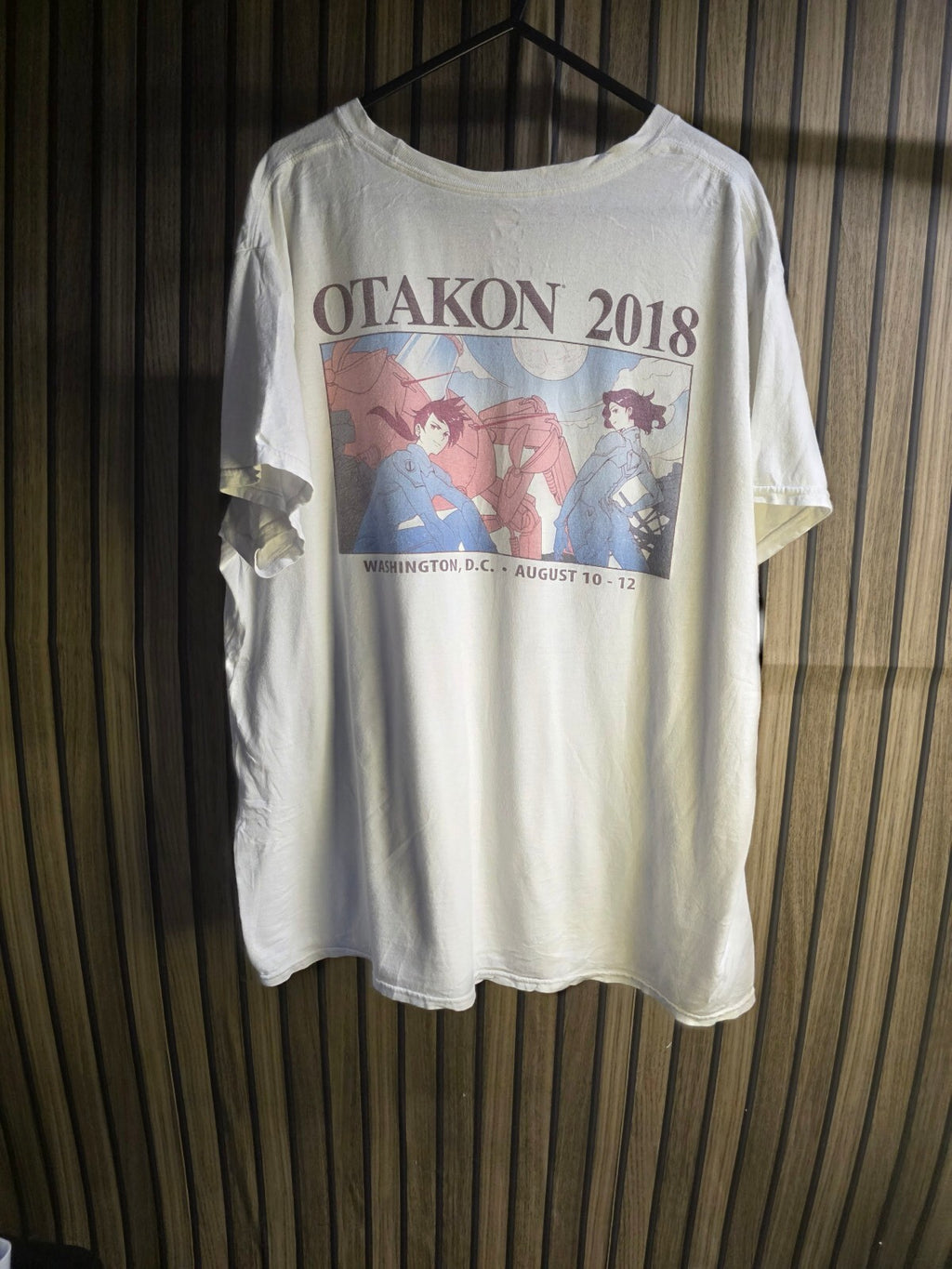 Hanes Otakon 2018 Anime Graphic T-Shirt White Large
